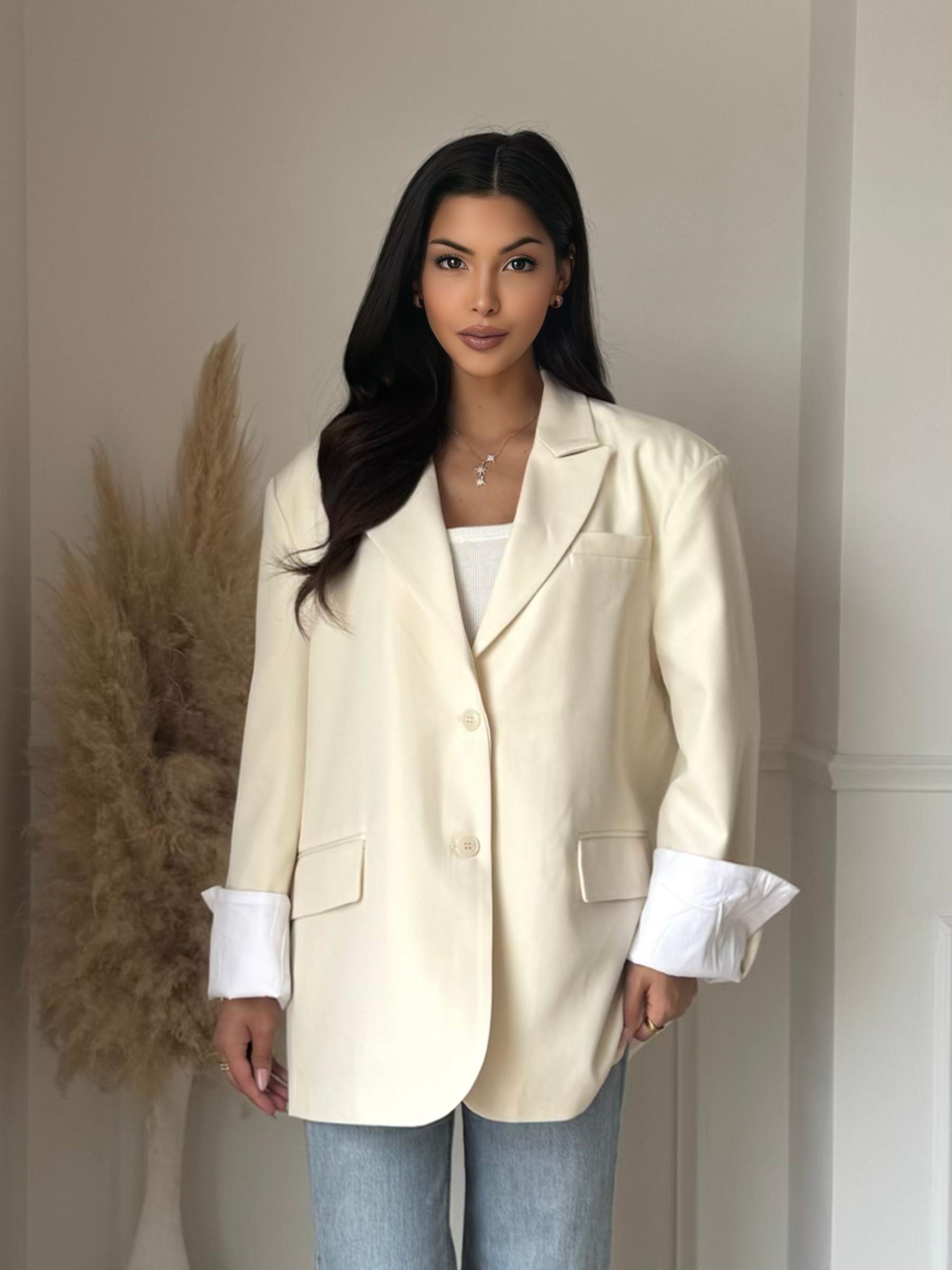 Grossiste Koolook - Blazer oversize avec manches à revers