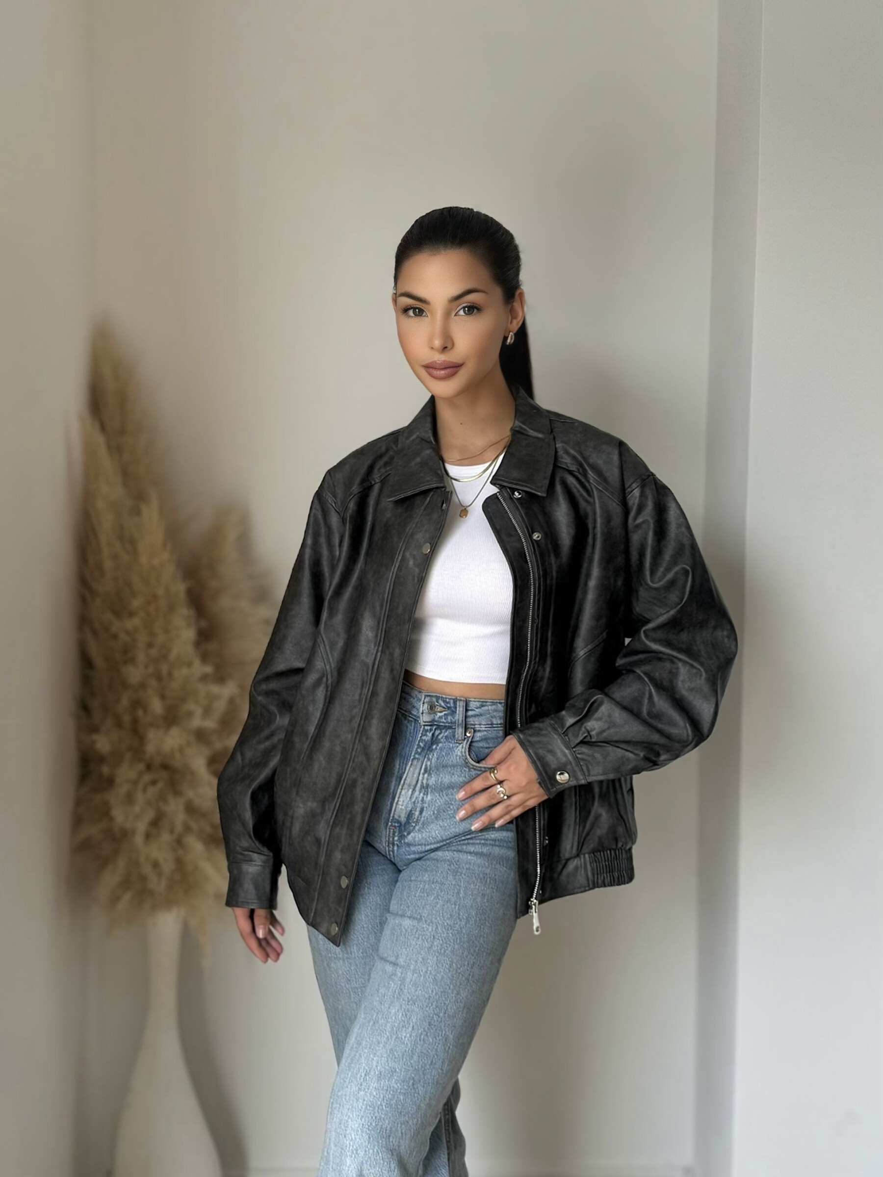 Grossista Koolook - Giacca bomber in similpelle