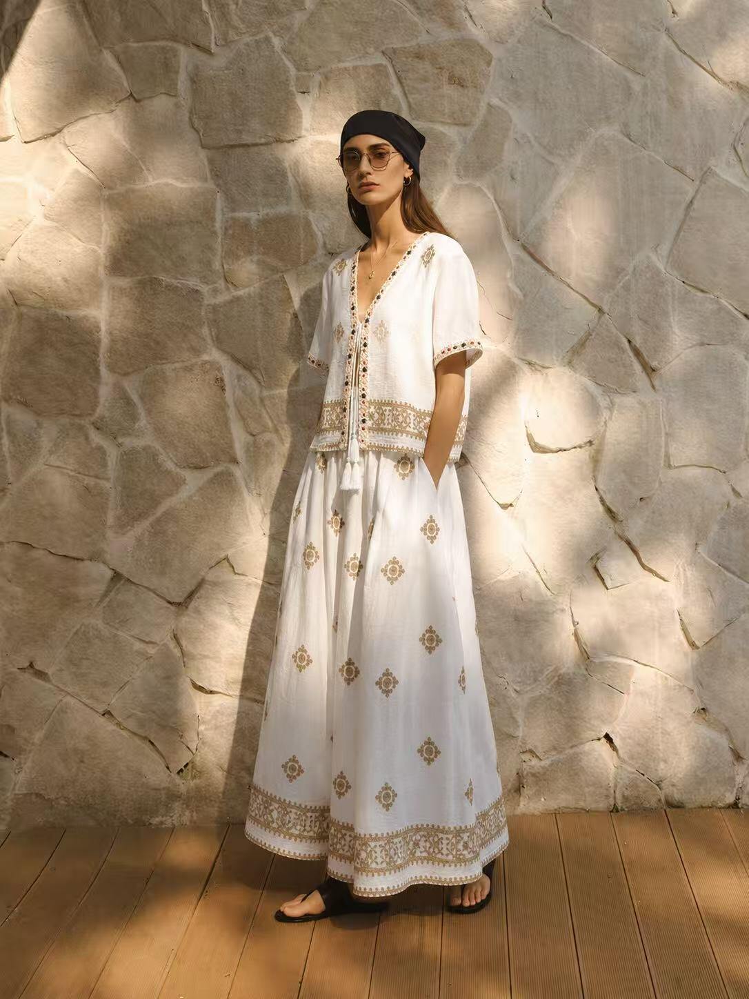 Wholesaler Kothè - Women's boho chic style cotton outfit