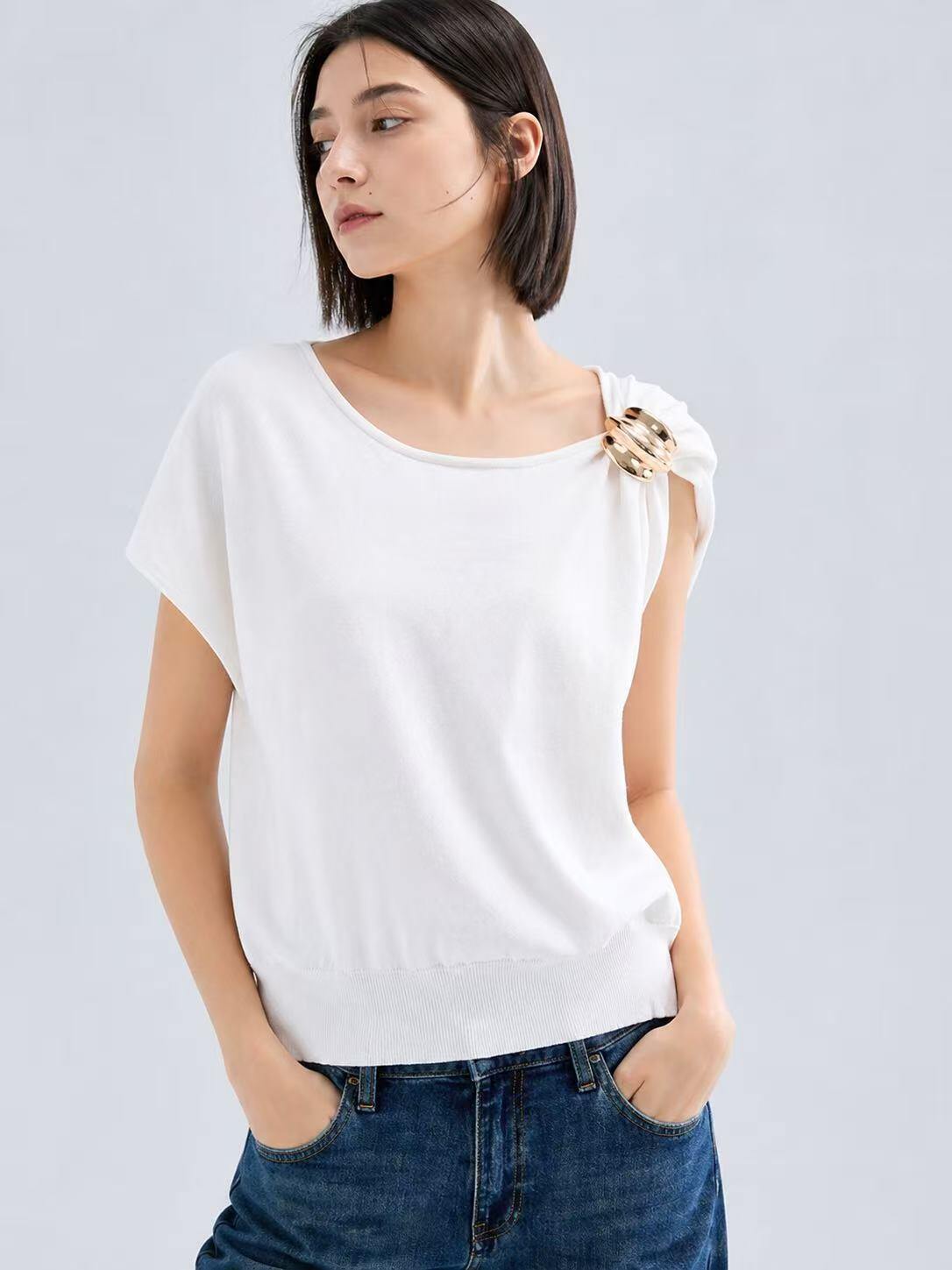 Mayorista Kothè - Camiseta de mujer de manga corta en viscosa