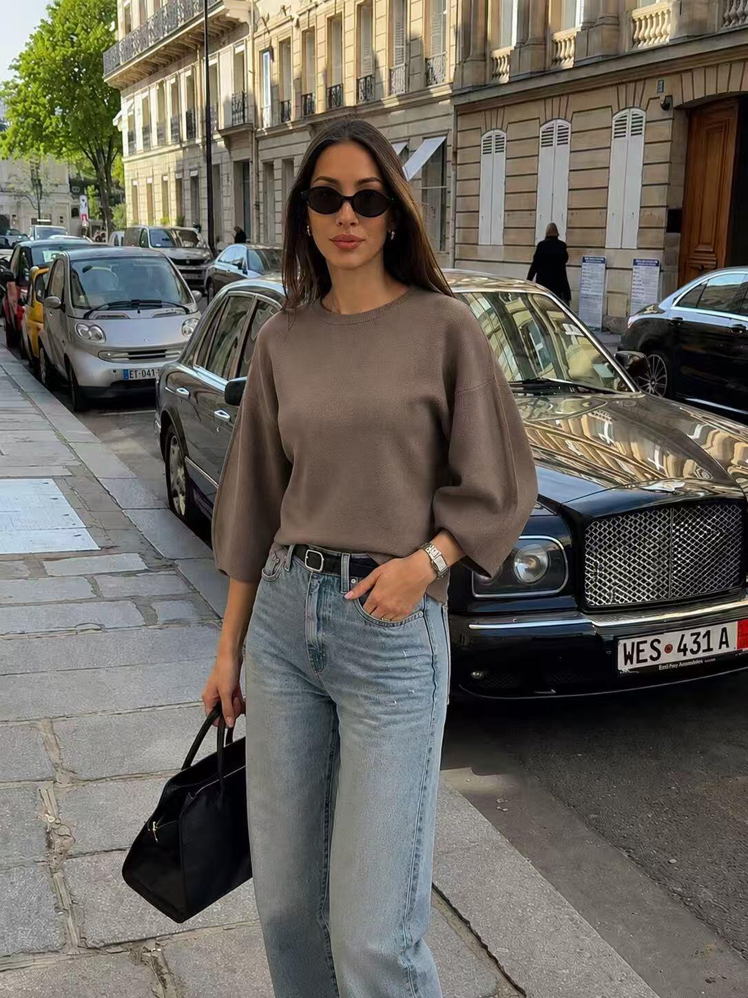 Wholesaler Kothè - Women's viscose sweater with balloon sleeves