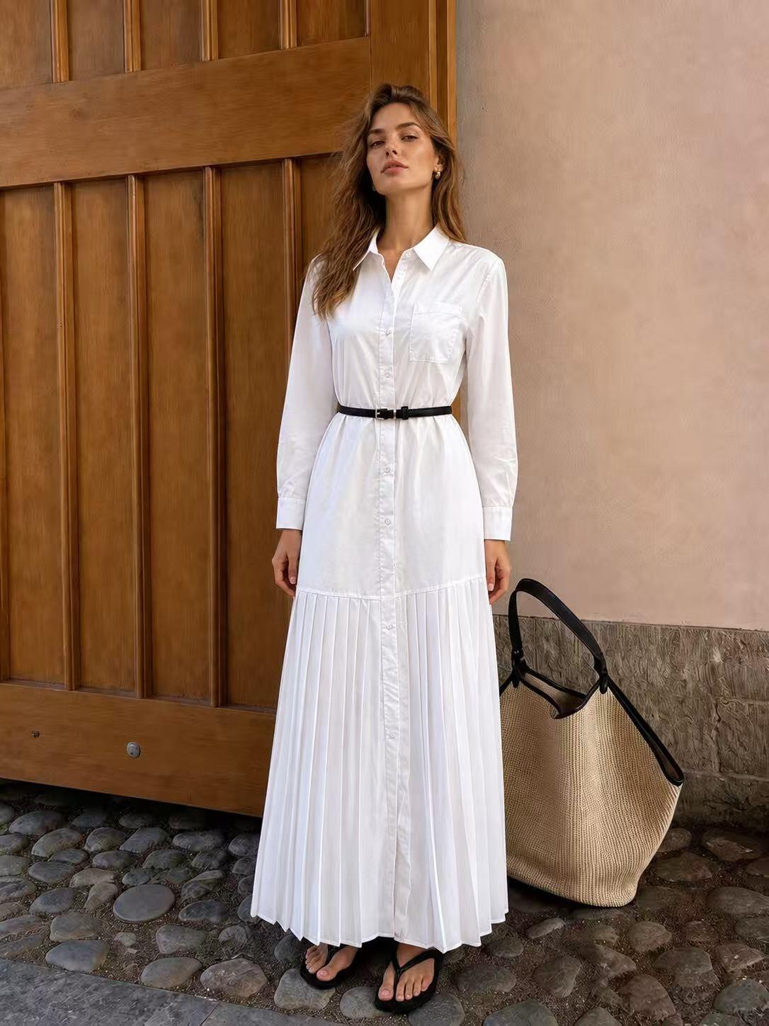 Wholesaler Kothè - Women's cotton dress with belt