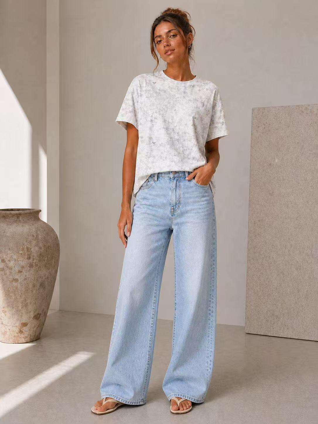 Mayorista Kothè - Camiseta de algodón para mujer con strass