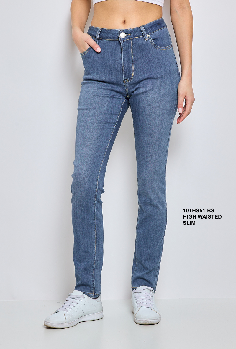 Wholesaler KY CREATION DENIM - High-waisted slim-fit jeans in stretch cotton