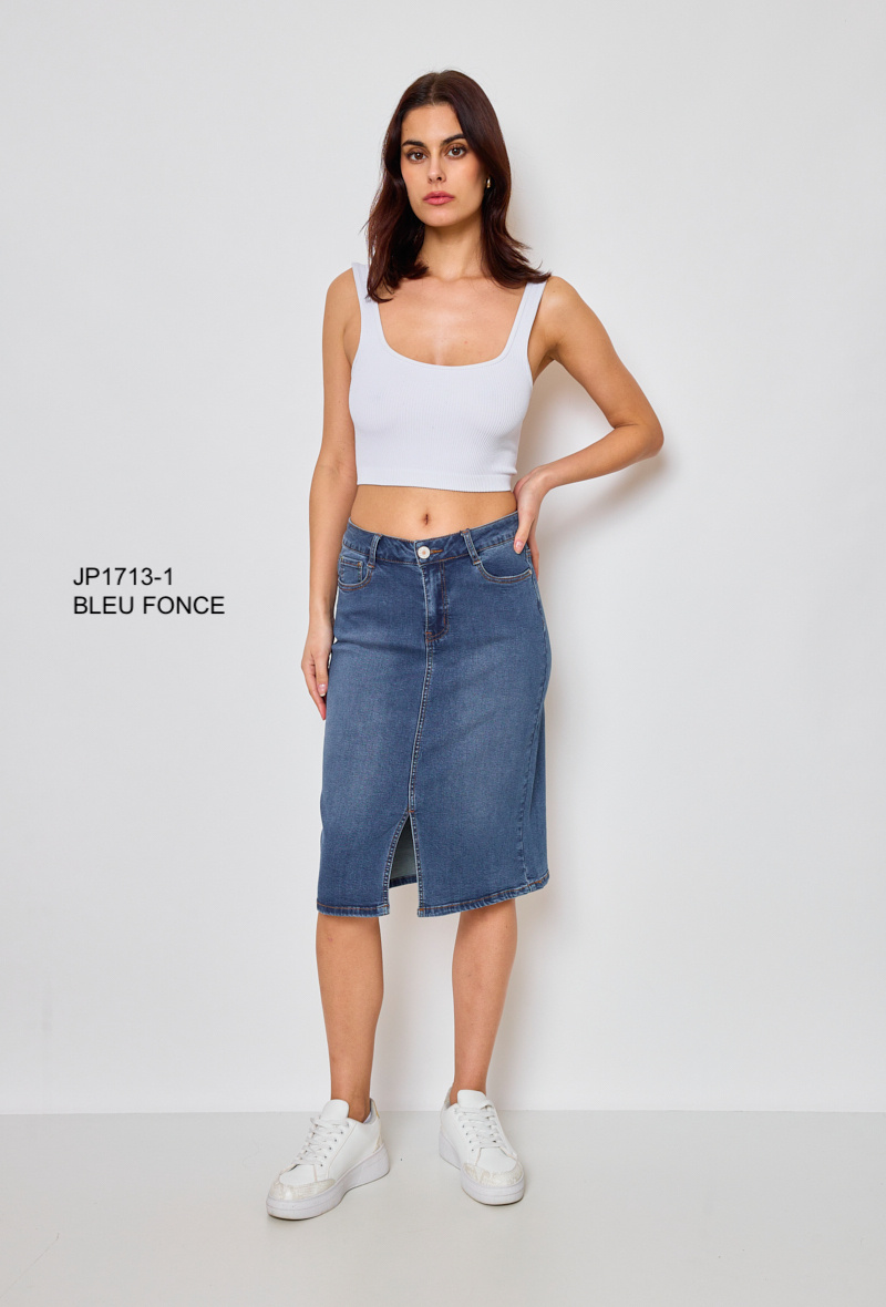 Wholesaler KY CREATION DENIM - High waist skirt