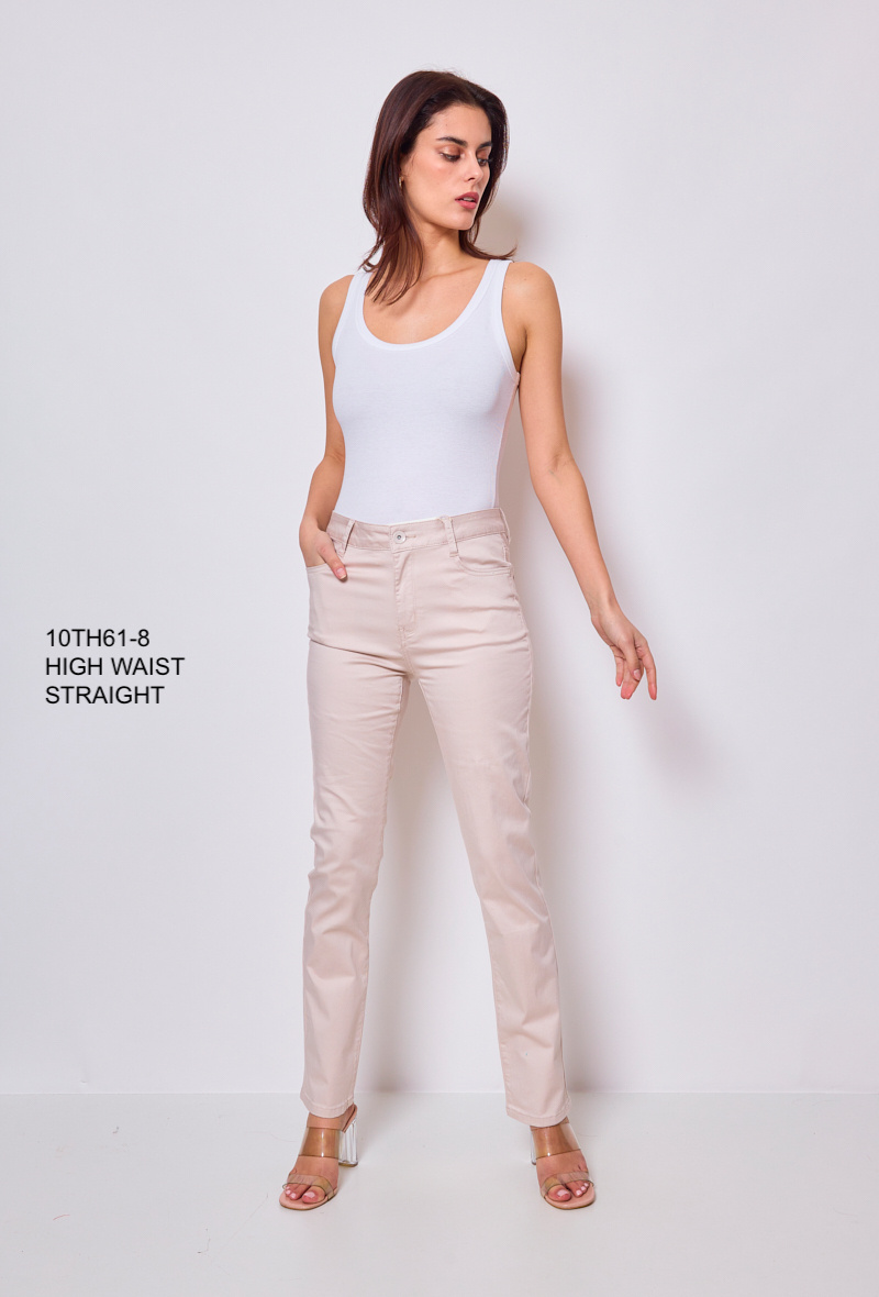 Wholesaler KY CREATION DENIM - High-waisted straight-cup trousers