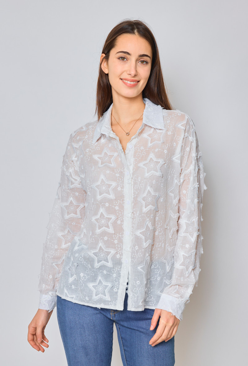 Grossiste KY CREATION OUTLET - Chemise avec broderie étoile