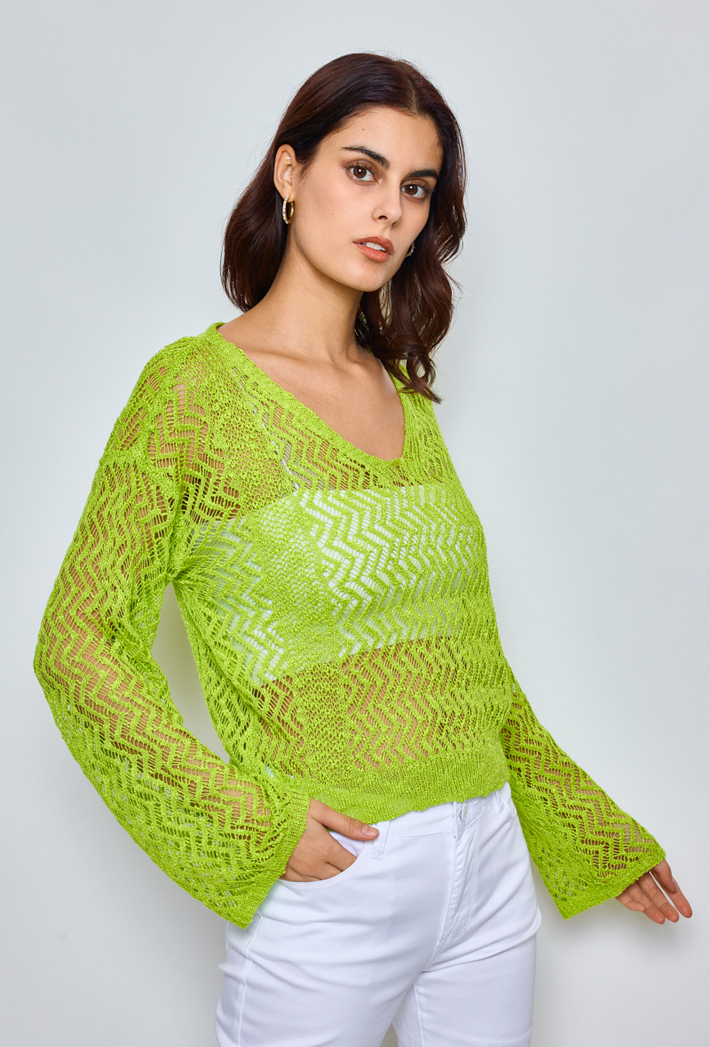 Grossiste KY CREATION OUTLET - Pull uni zigzag en crochet