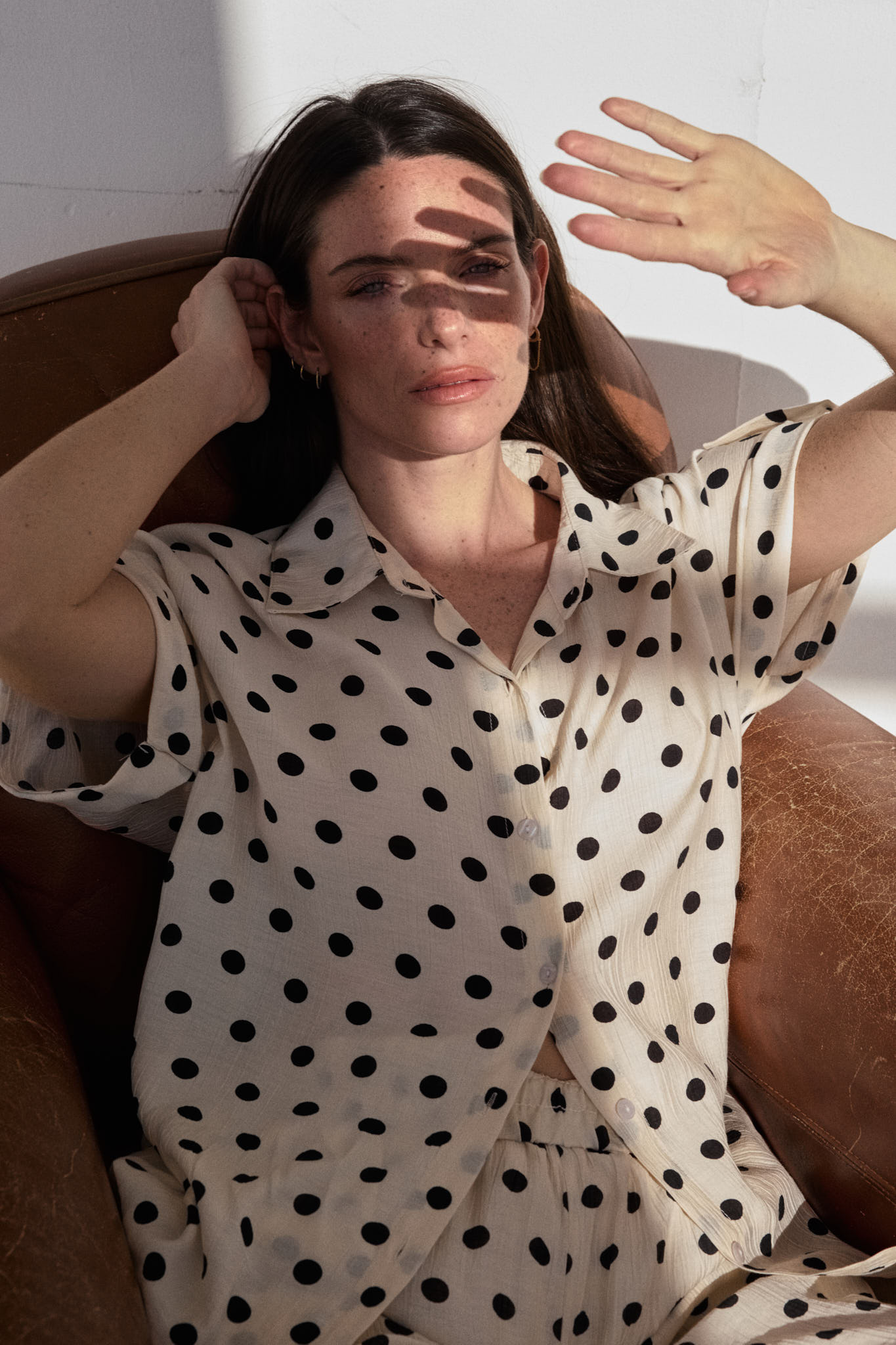 Mayorista KY CREATION - Camisa de manga corta con lunares - Polka Dots