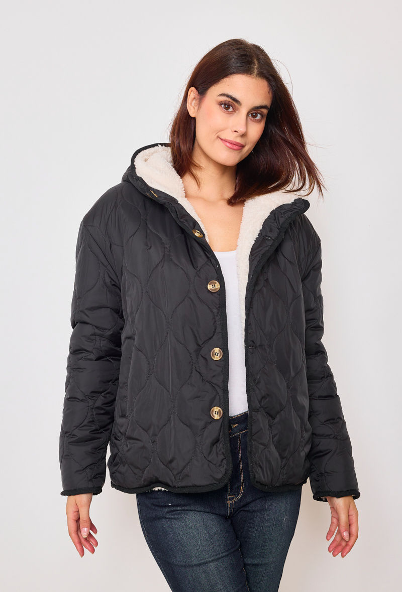 Wholesaler KY CREATION - Long reversible quilted coat