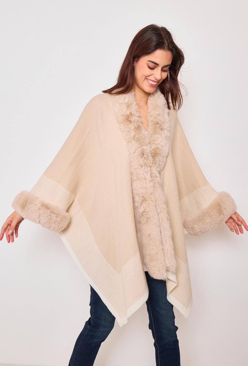 Grossista KY CREATION - Poncho pelliccia