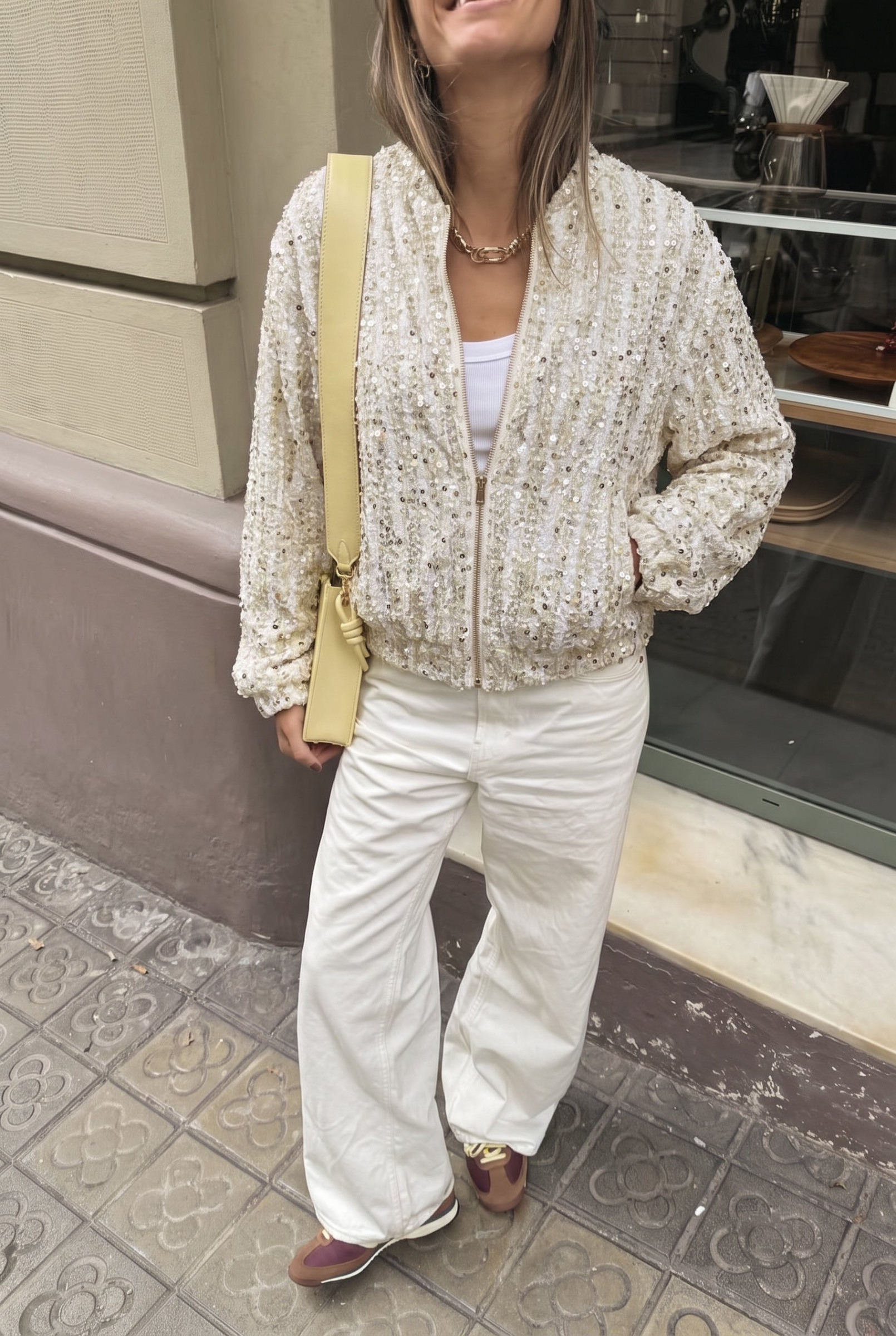 Wholesaler KY CREATION - Sequin bomber jacket