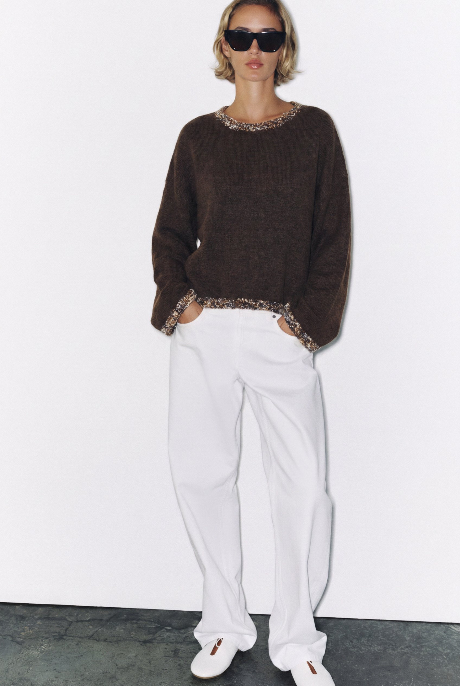 Grossista KY CREATION - Maglione con maniche svasate