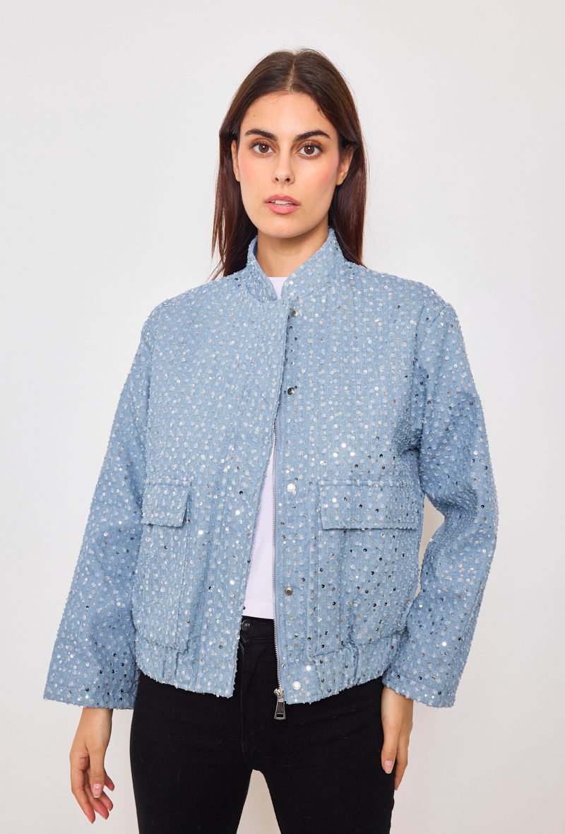Wholesaler KY CREATION - Sequin denim jacket