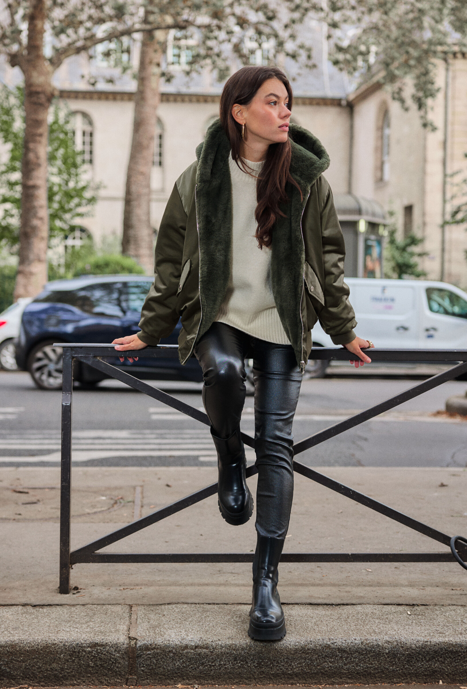 Grossiste KY CREATION - Veste bomber intérieur fourrure