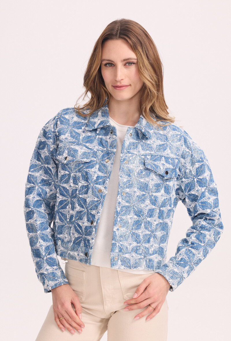 Wholesaler KY CREATION - Denim jacket with sequins