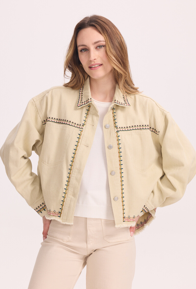 Mayorista KY CREATION - Chaqueta de algodón con bordado