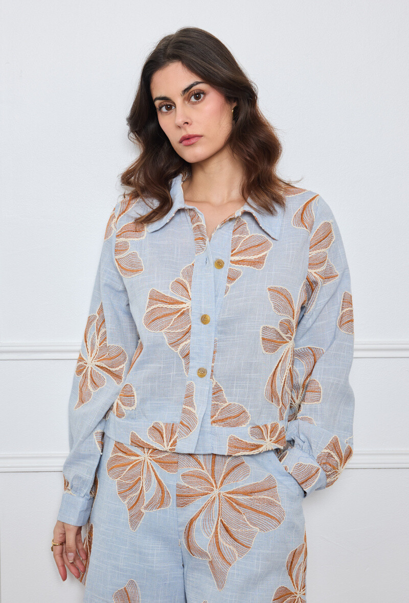 Grossiste KY CREATION - Veste avec motifs brodés
