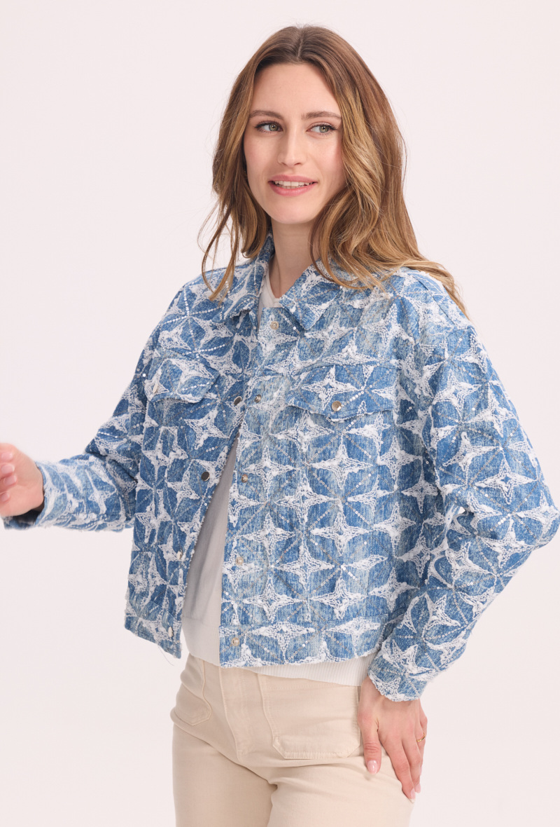 Wholesaler KY CREATION - Denim jacket with sequins