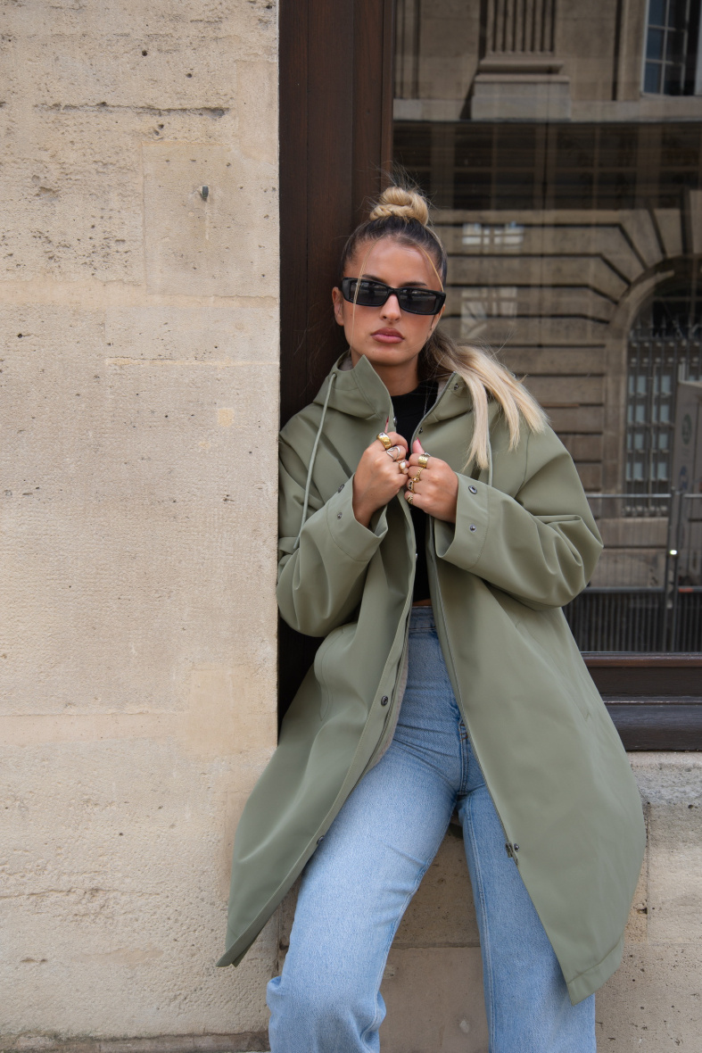 Wholesaler Kzell Paris - WATERPROOF PARKA WITH HOOD AND FAUX FUR LINING (8706)
