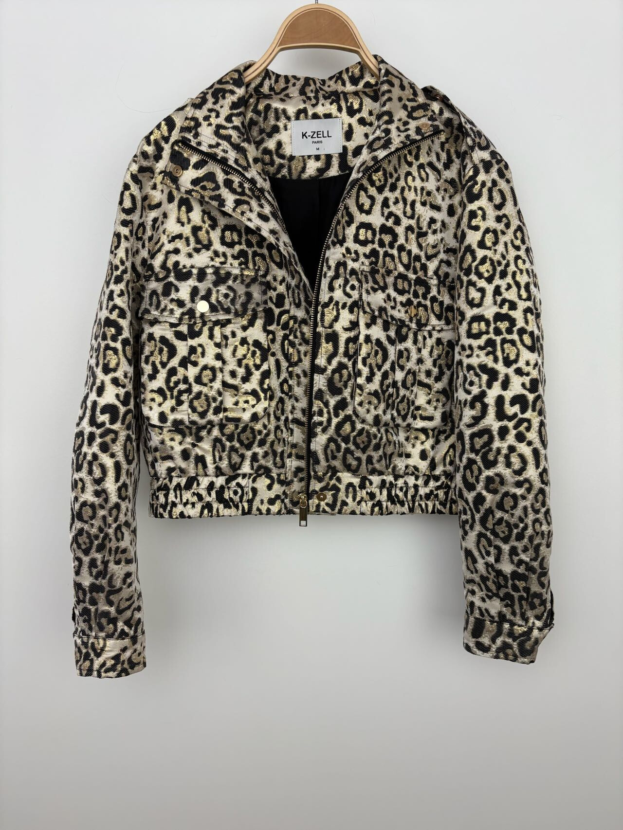 Grossiste Kzell Paris - VESTE À MOTIF LEOPARD MÉTALLISÉ