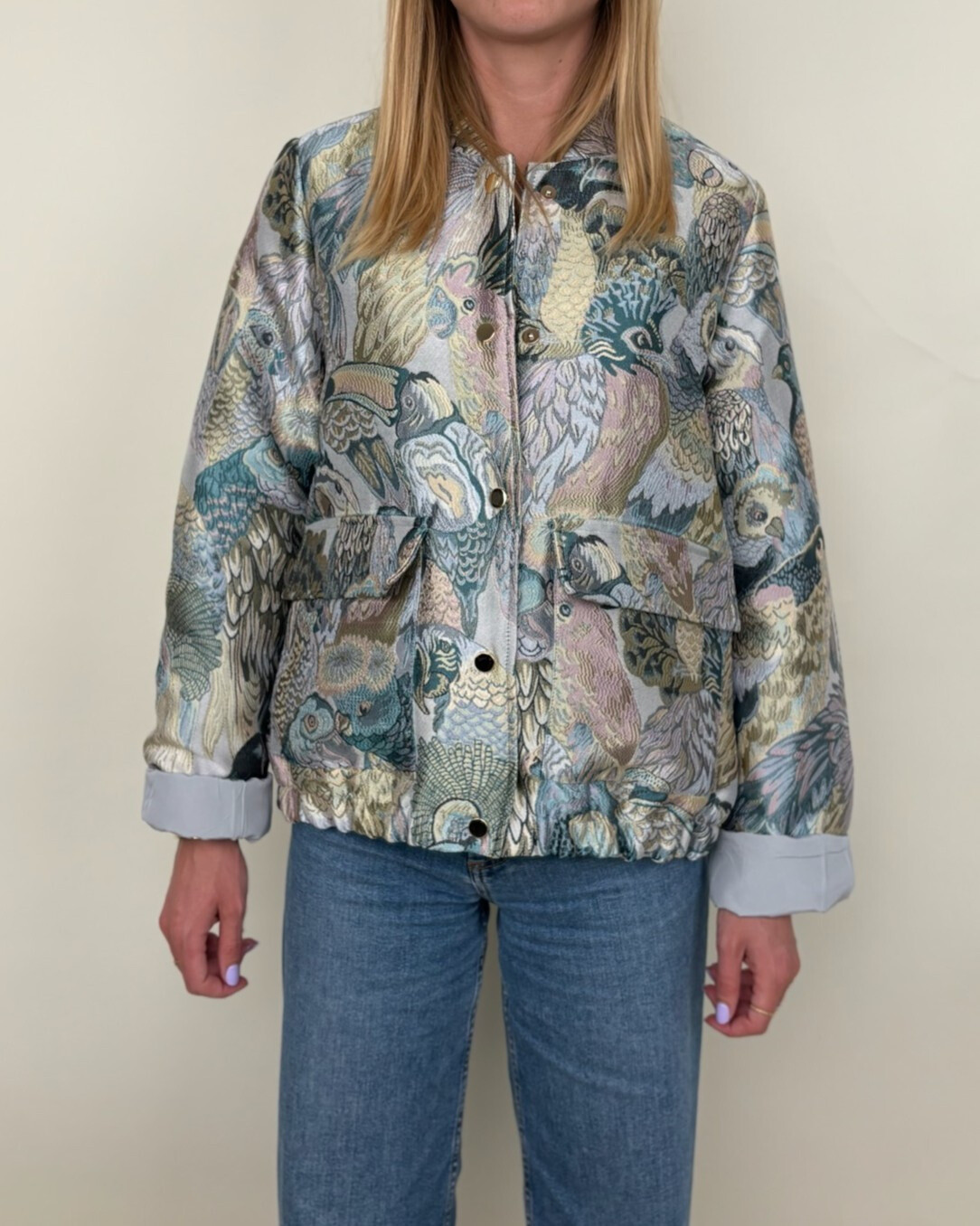 Mayorista Kzell Paris - Chaqueta metálica de patrón jacquard
