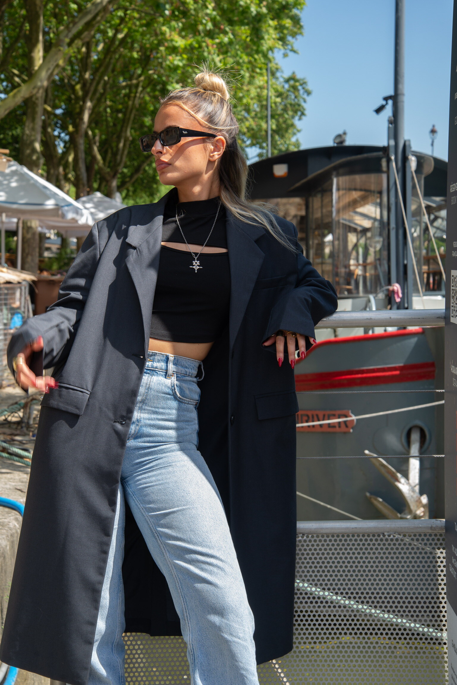 Grossista Kzell Paris - GIACCA LUNGA STILE BLAZER LEGGERA (8682)