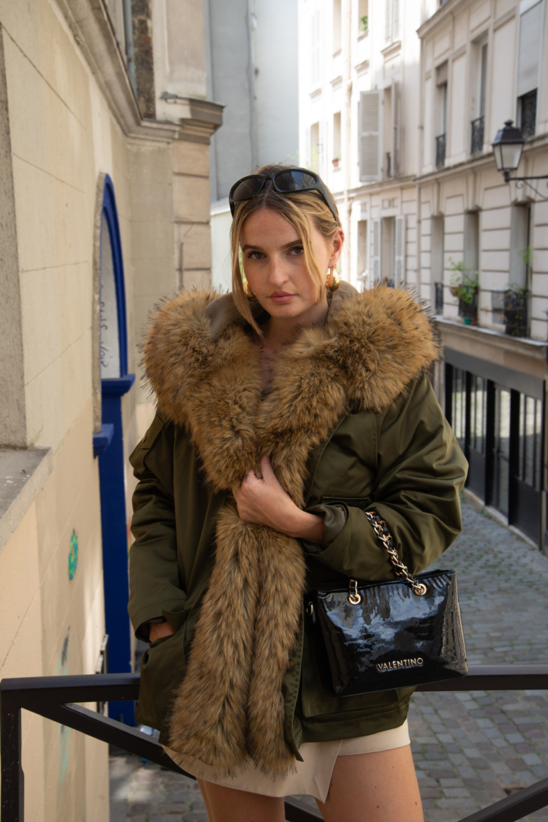 Grossiste Kzell Paris - parka avec intérieur doublé de fourrure et col en fourrure