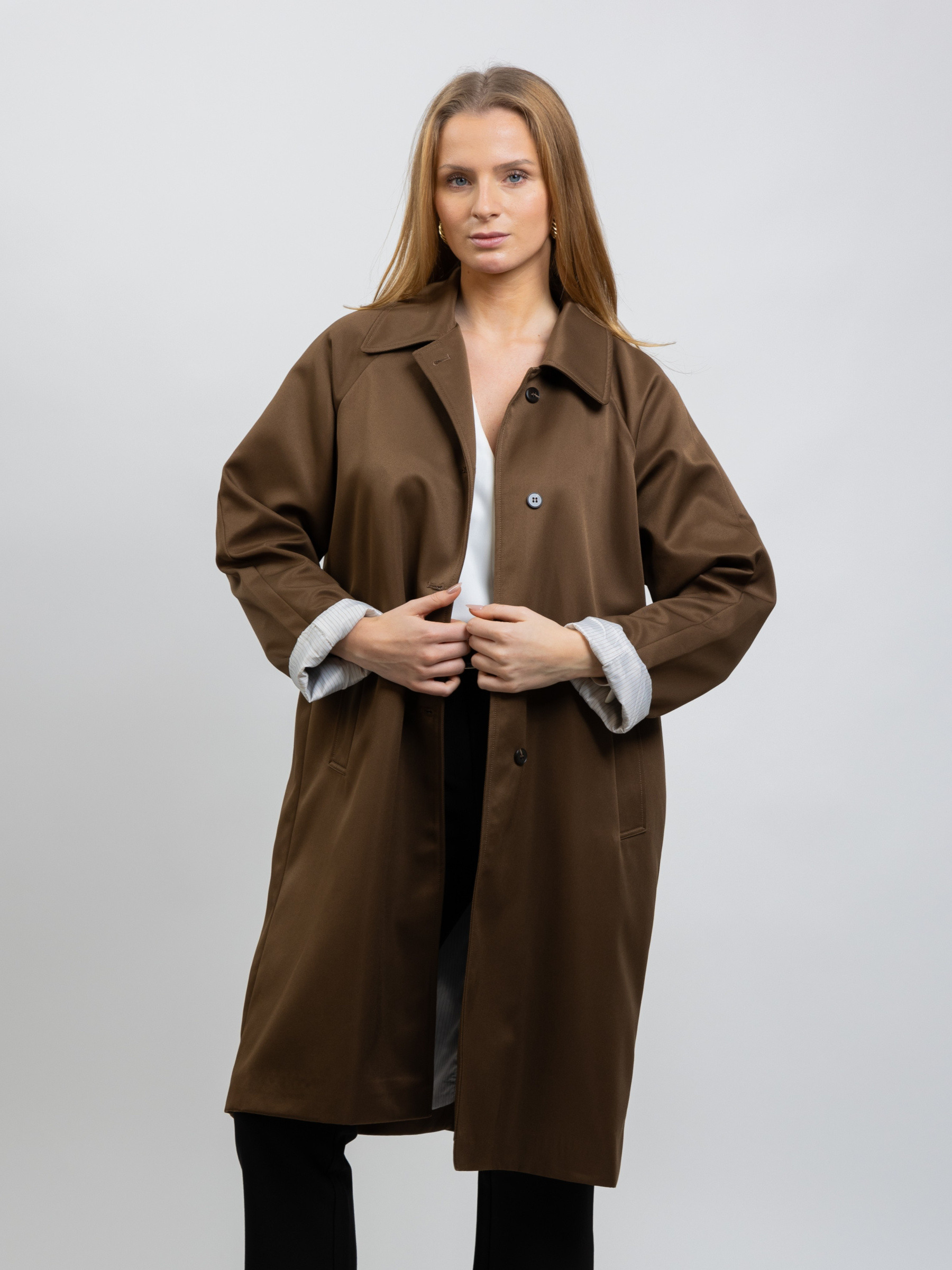 Wholesaler K-ZELL Paris - Long trench coat with striped lining