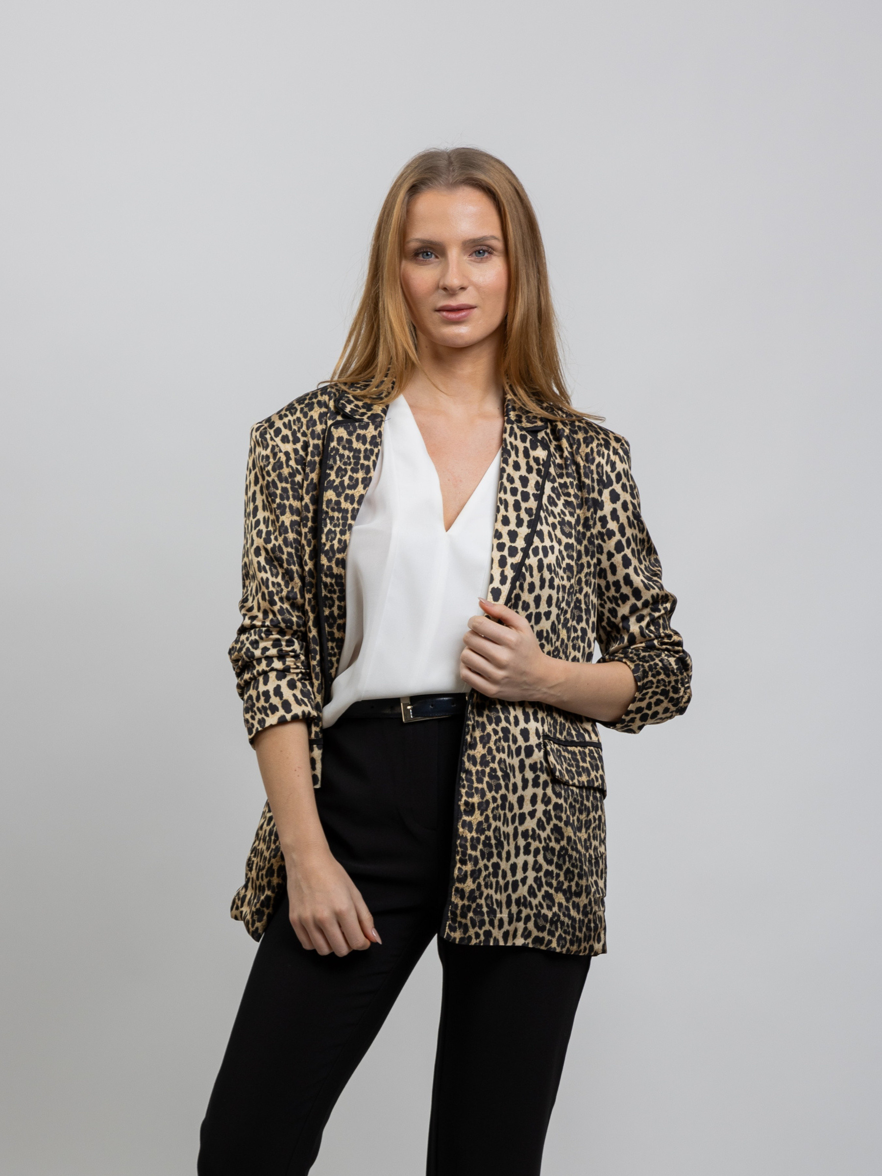 Grossiste K-ZELL Paris - Veste à imprimé léopard satiné
