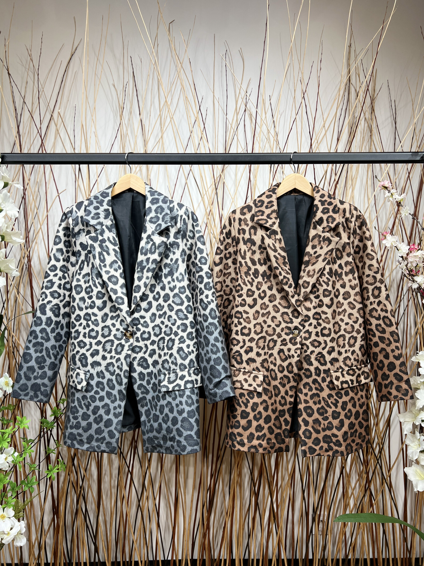 Großhändler L'Emotion - Großer, gefütterter Blazer mit Leopardenmuster