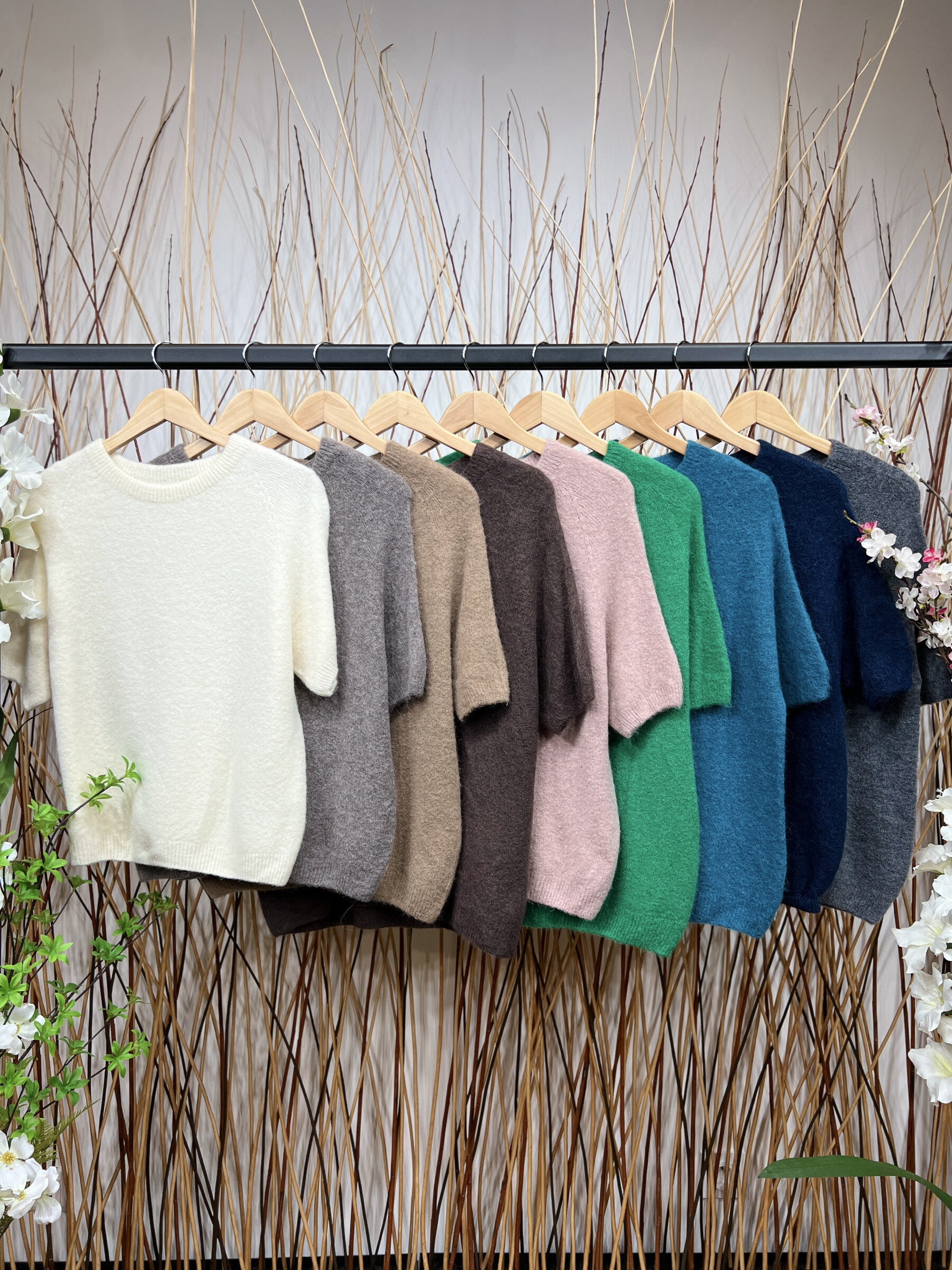 Mayorista L'Emotion - Jersey Punto Canalé Cuello Redondo Manga Corta 27% Baby Alpaca