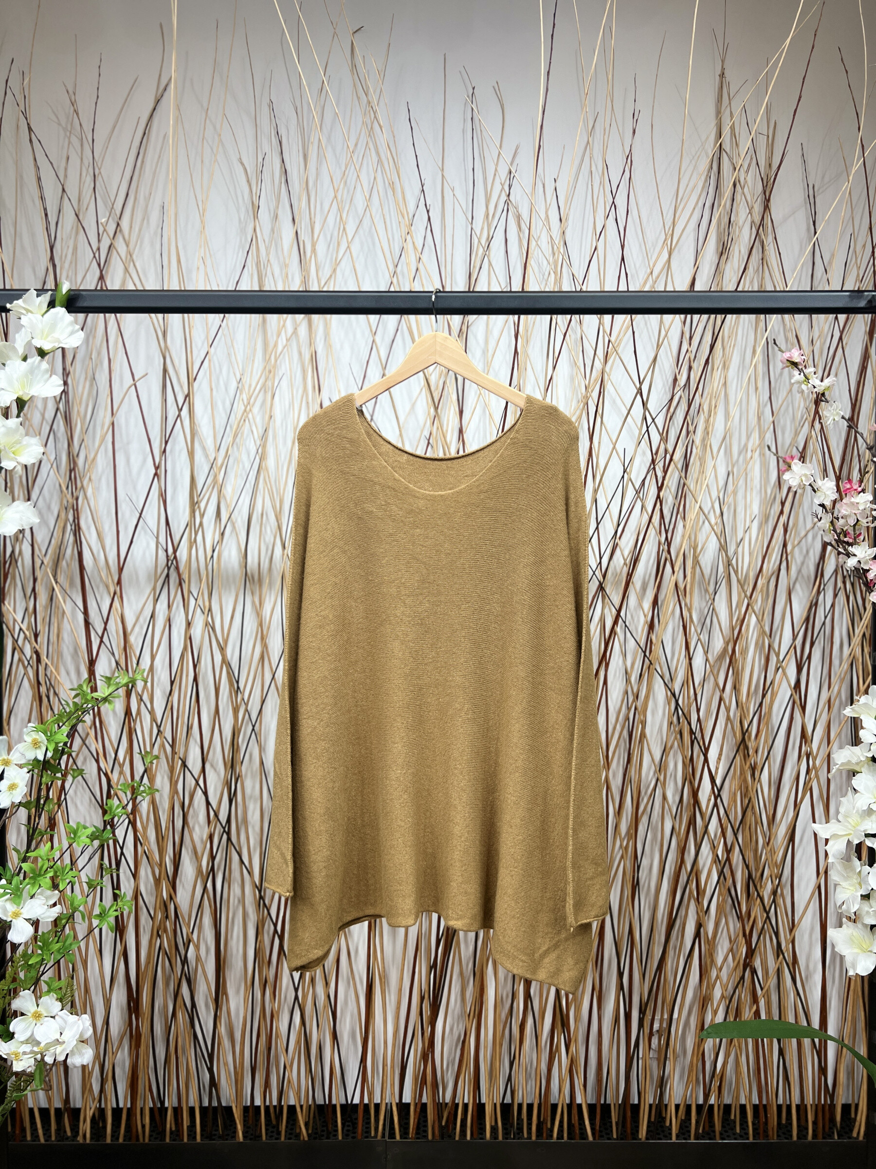 Wholesaler L'Emotion - Wide Neck Long Sleeve Viscose Nylon Sweater