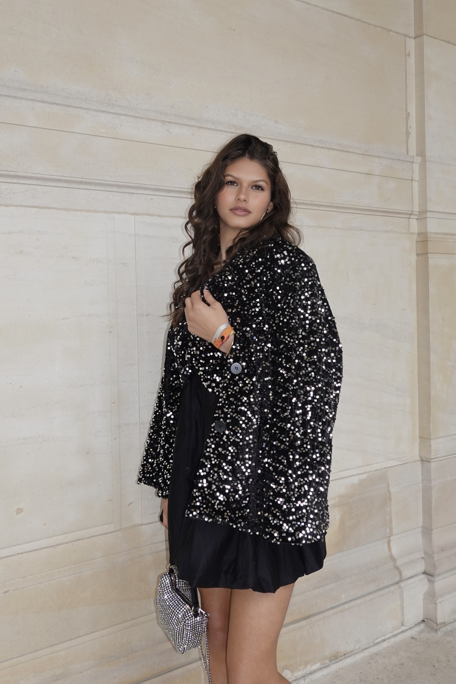 Wholesaler L'ESSENTIEL - JENNY Long Sleeve Sequined Velvet Blazer Jacket