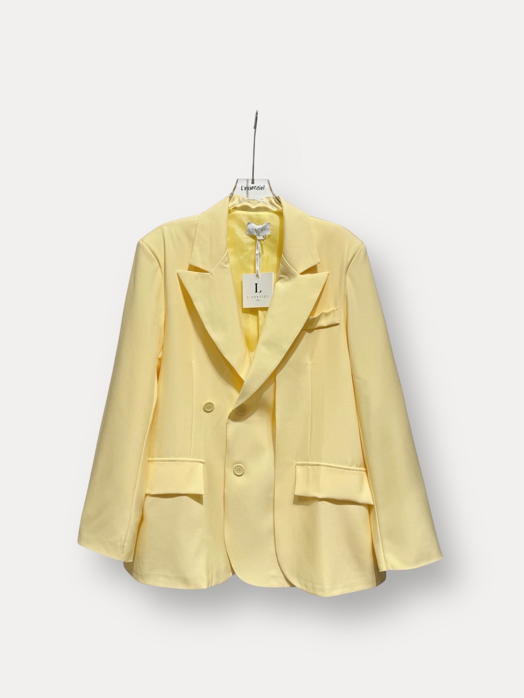 Mayorista L'ESSENTIEL - Blazer de manga larga con hombreras y detalle de doble tejido