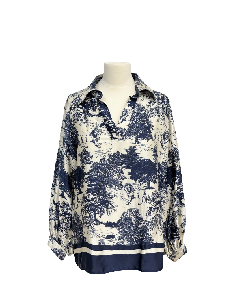 Wholesaler L'ESSENTIEL - DR Toile de Jouy Printed Silk Blouse