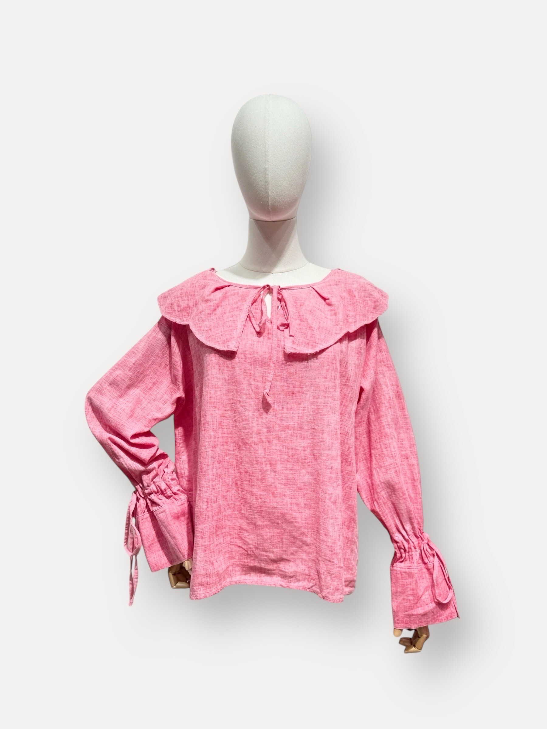 Grossiste L'ESSENTIEL - Blouse À Manches Longues À Col Claudine En Lin Et Cotton