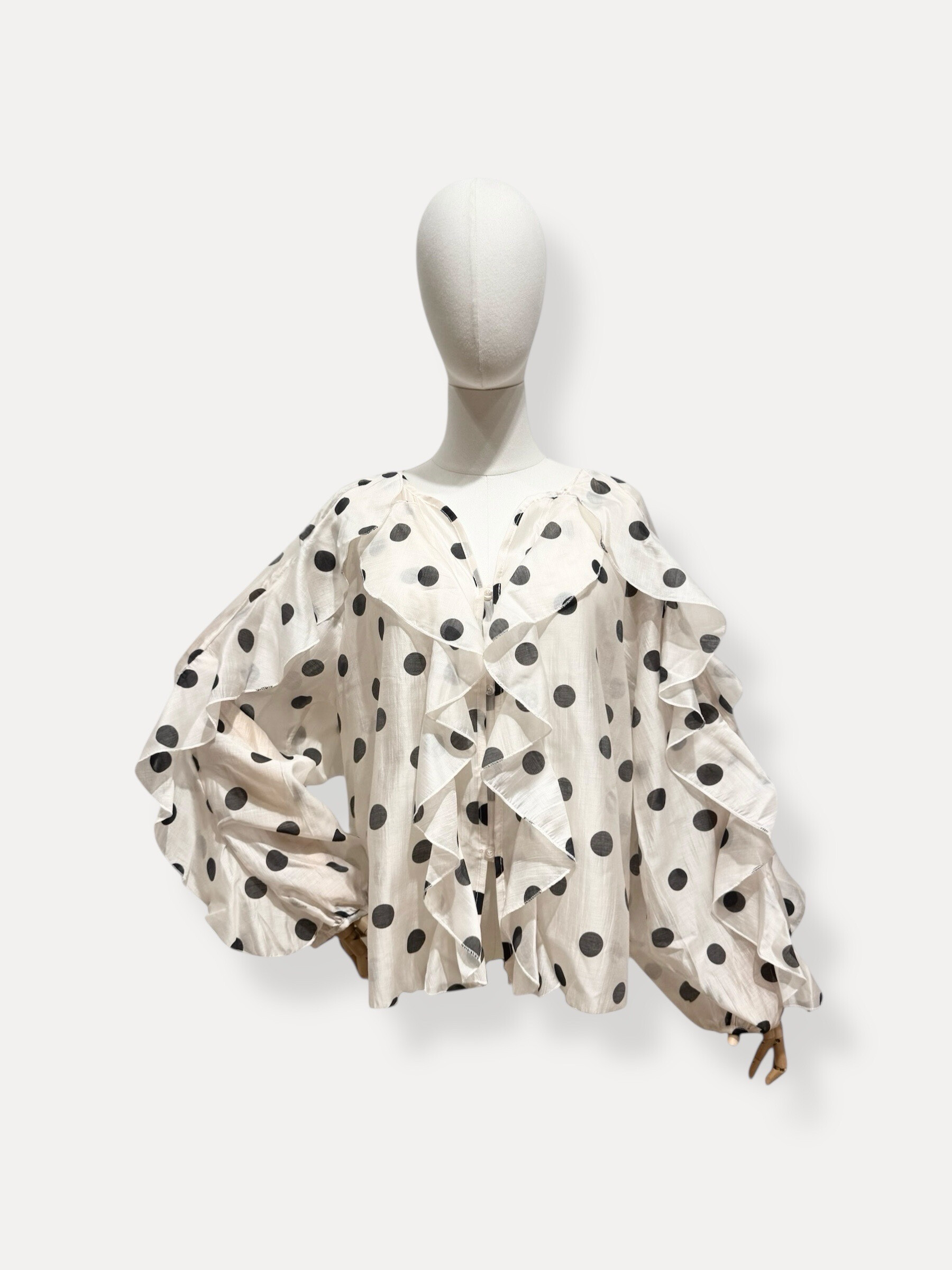 Grossiste L'ESSENTIEL - Blouse TRIXY À Manches Longues Volant À Motif Pois
