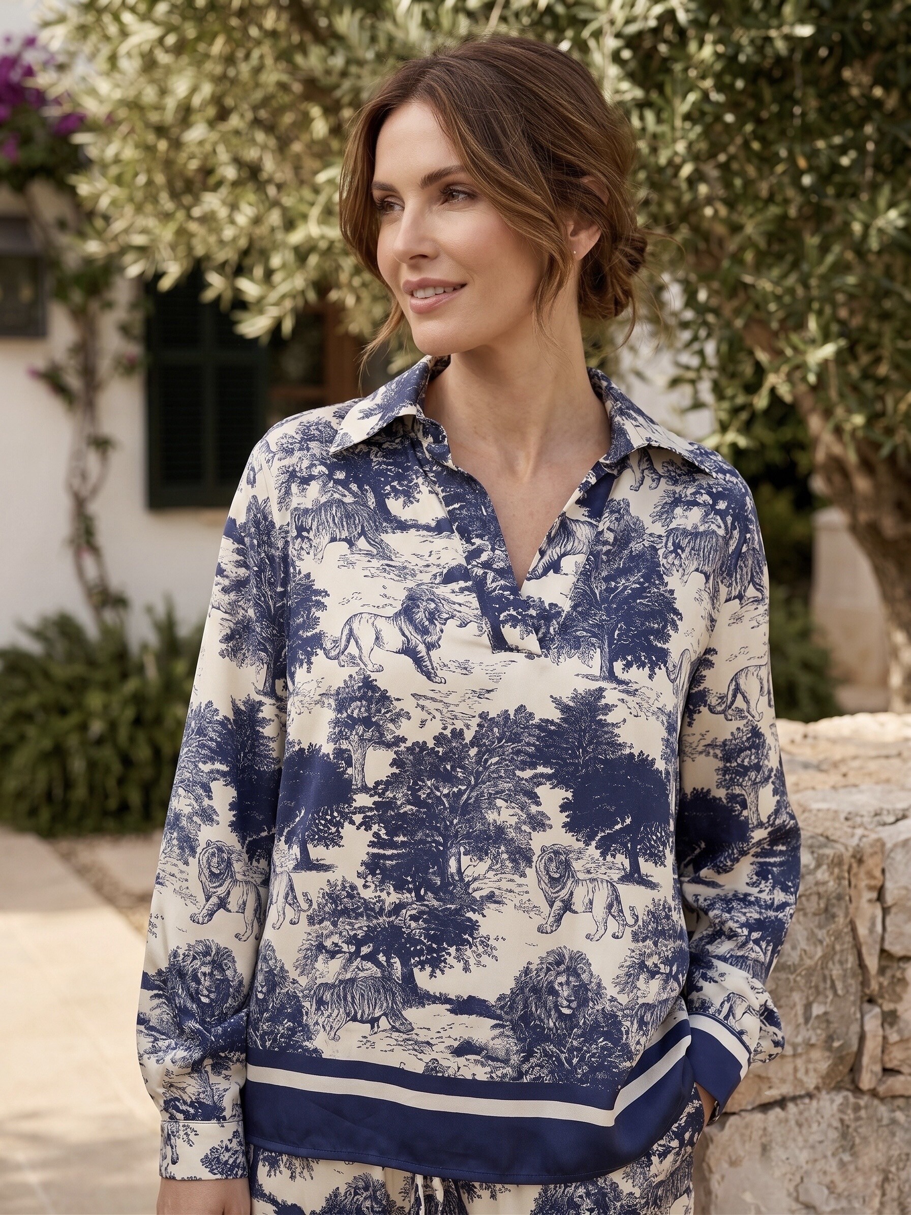 Mayorista L'ESSENTIEL - Blusa CHRISTINA de Manga Larga con Estampado Toile De Jouy
