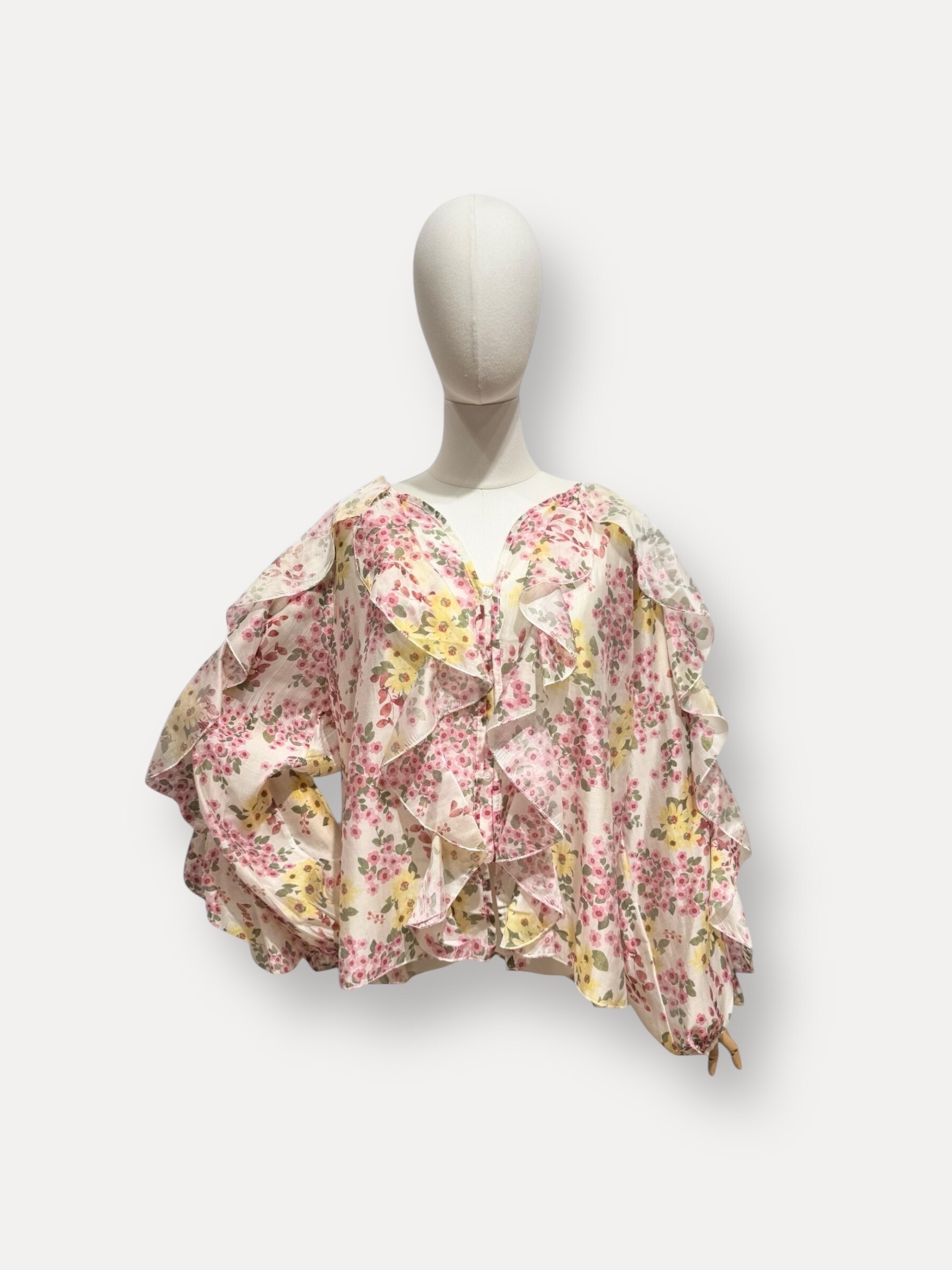 Grossiste L'ESSENTIEL - Blouse À Manches Longues À Volant À Motif Floraux