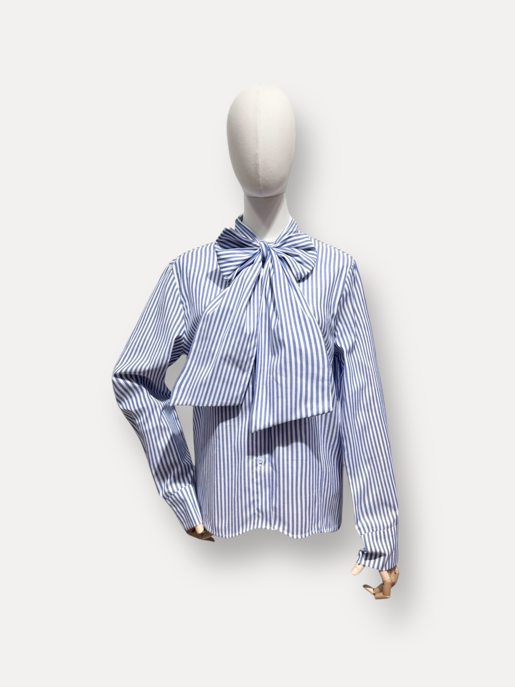 Wholesaler L'ESSENTIEL - Long -sleeved shirt with knotted scarf on pattern