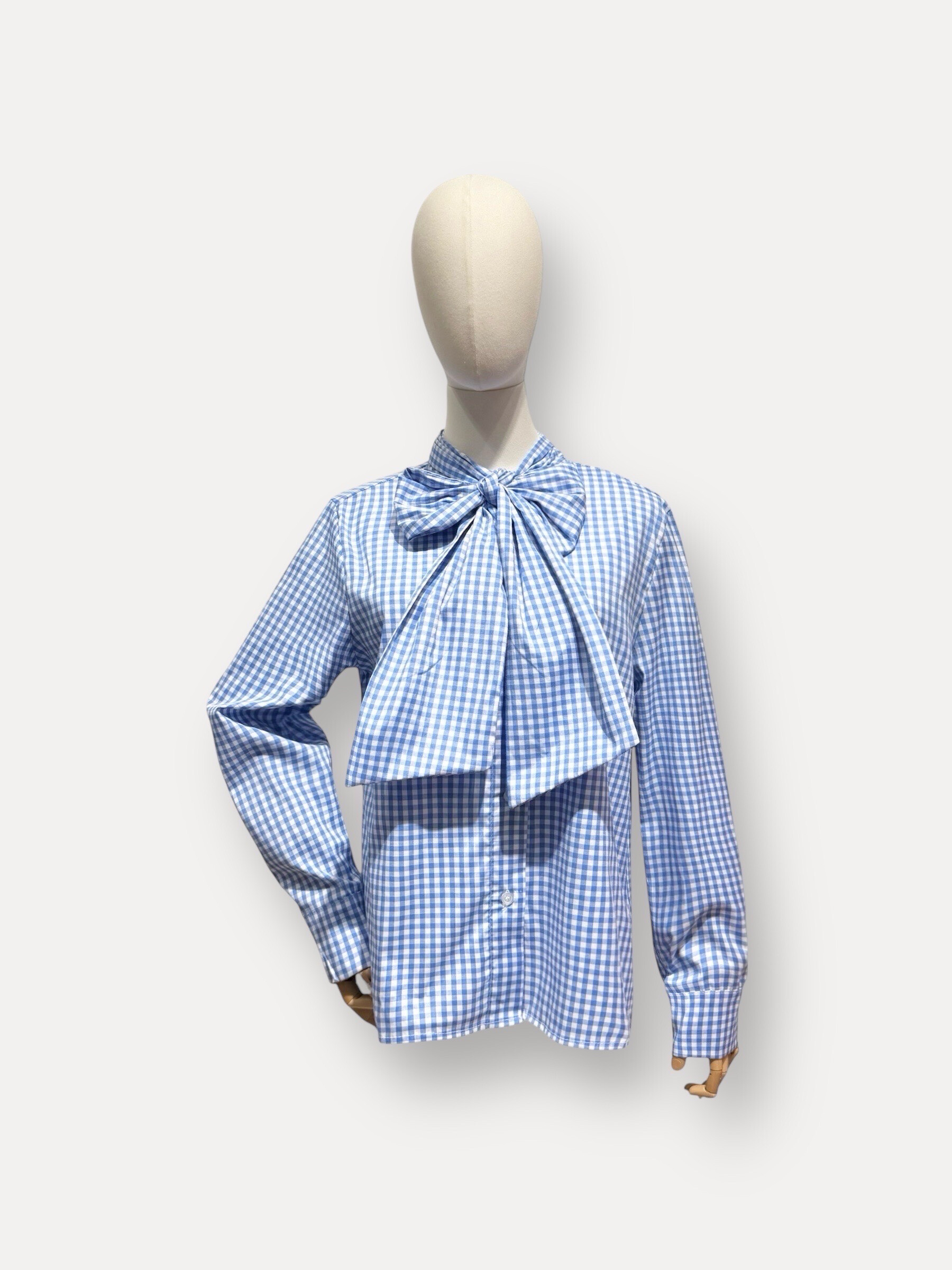 Wholesaler L'ESSENTIEL - Long -sleeved shirt with knotted scarf on pattern