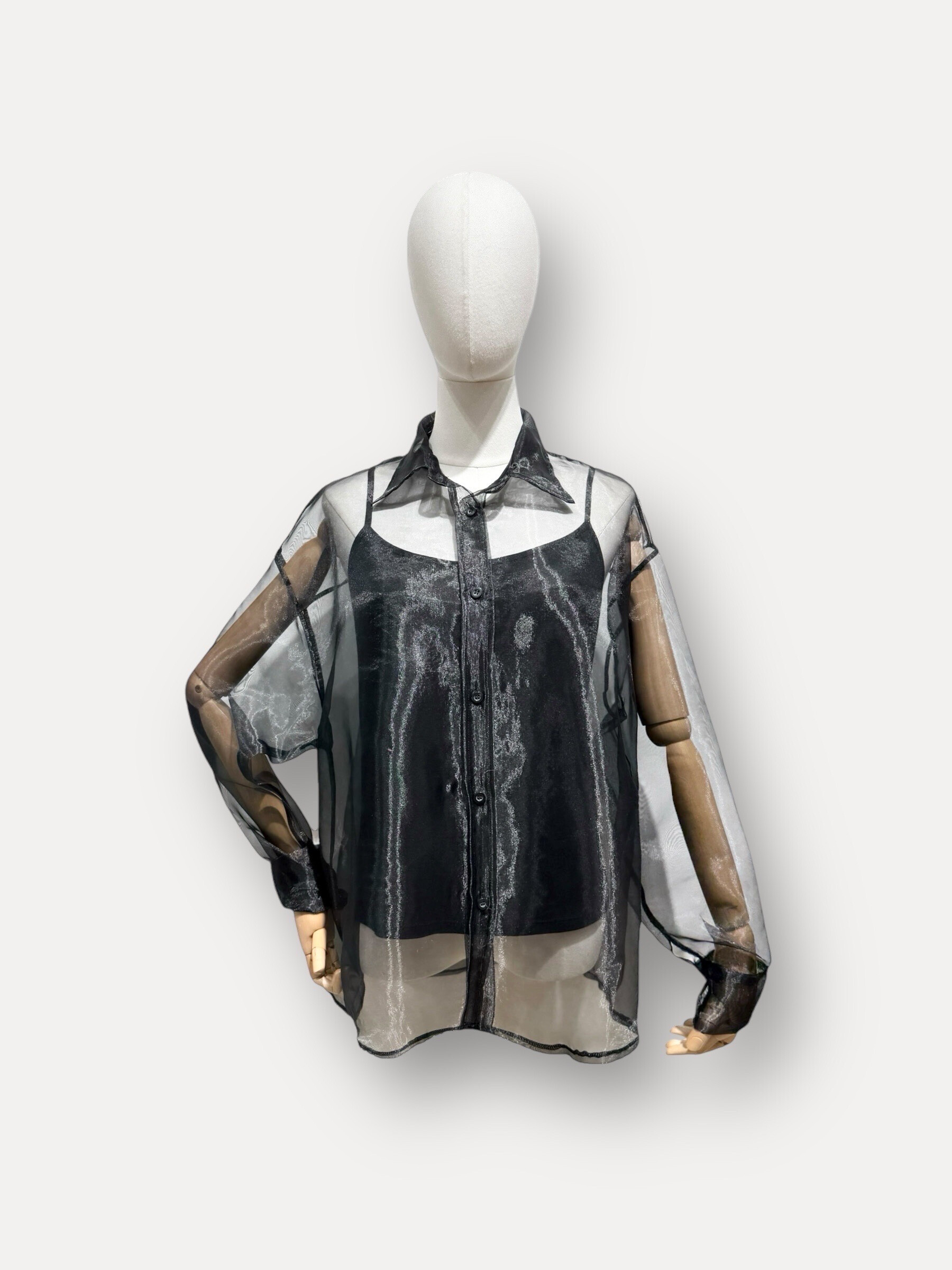 Grossiste L'ESSENTIEL - Chemise SYLVIE Transparente À Manches Longues Avec Débardeur Assorti