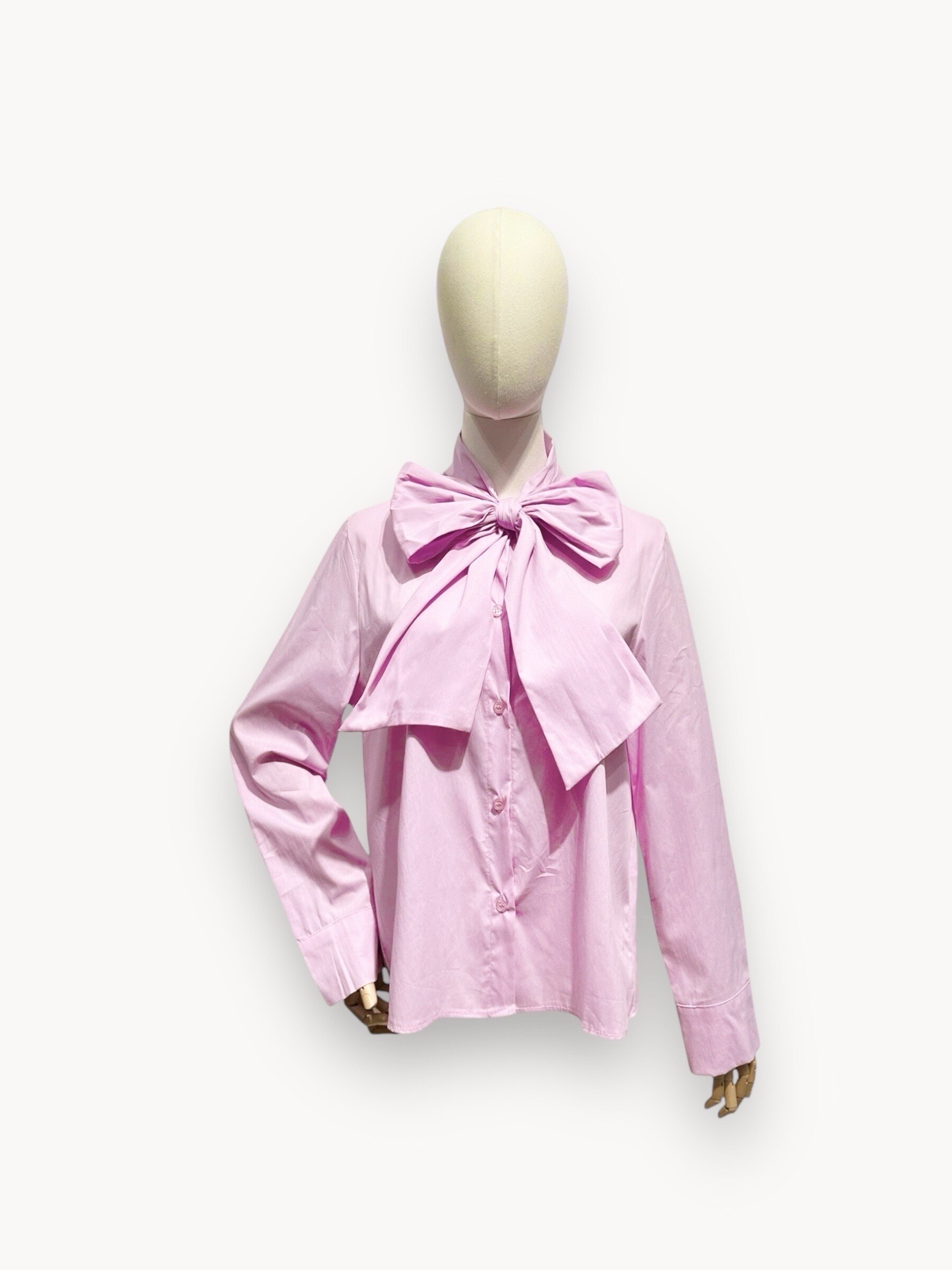 Wholesaler L'ESSENTIEL - Long Sleeve Striped Shirt With Bow Stand Collar