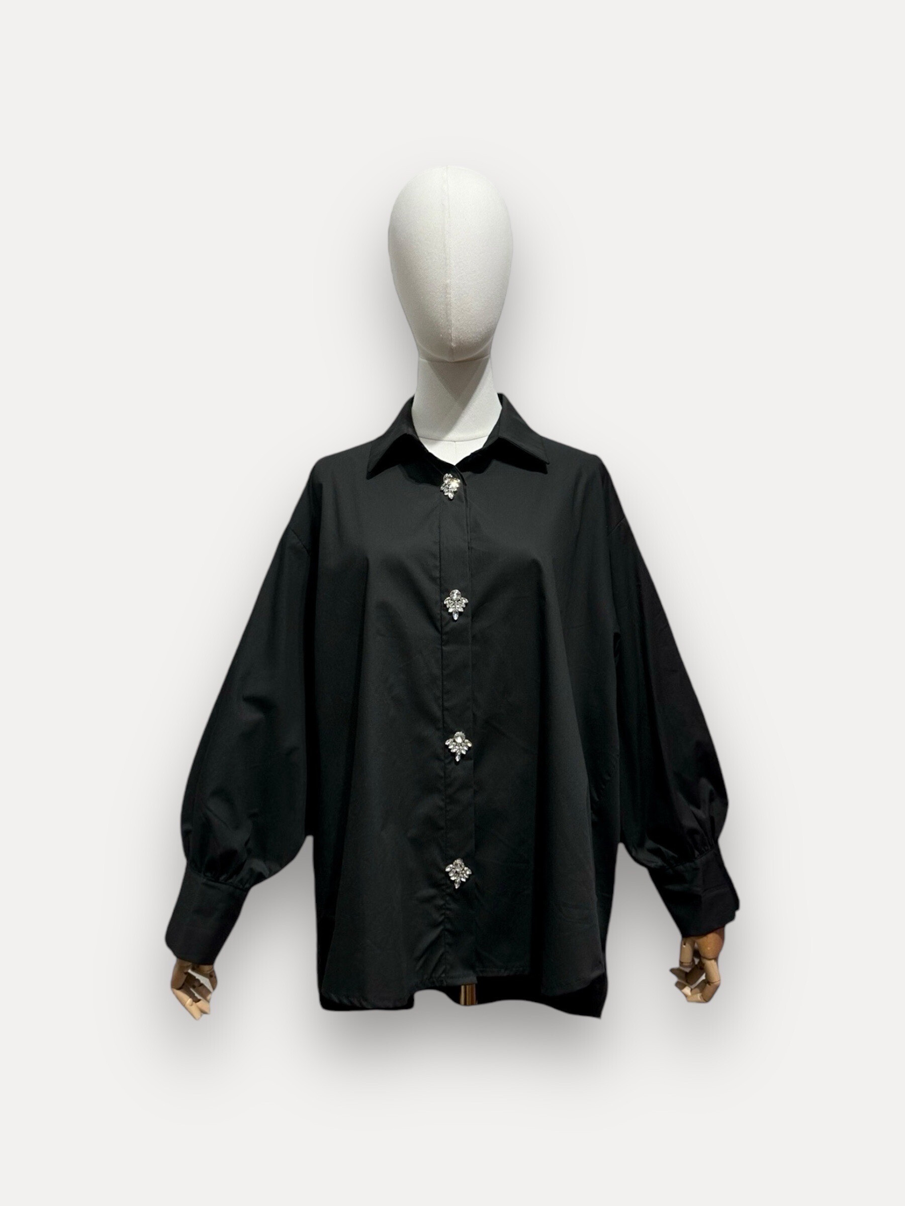 Großhändler L'ESSENTIEL - Langarm -Hemd mit Diamant -Strasssteinen vereint