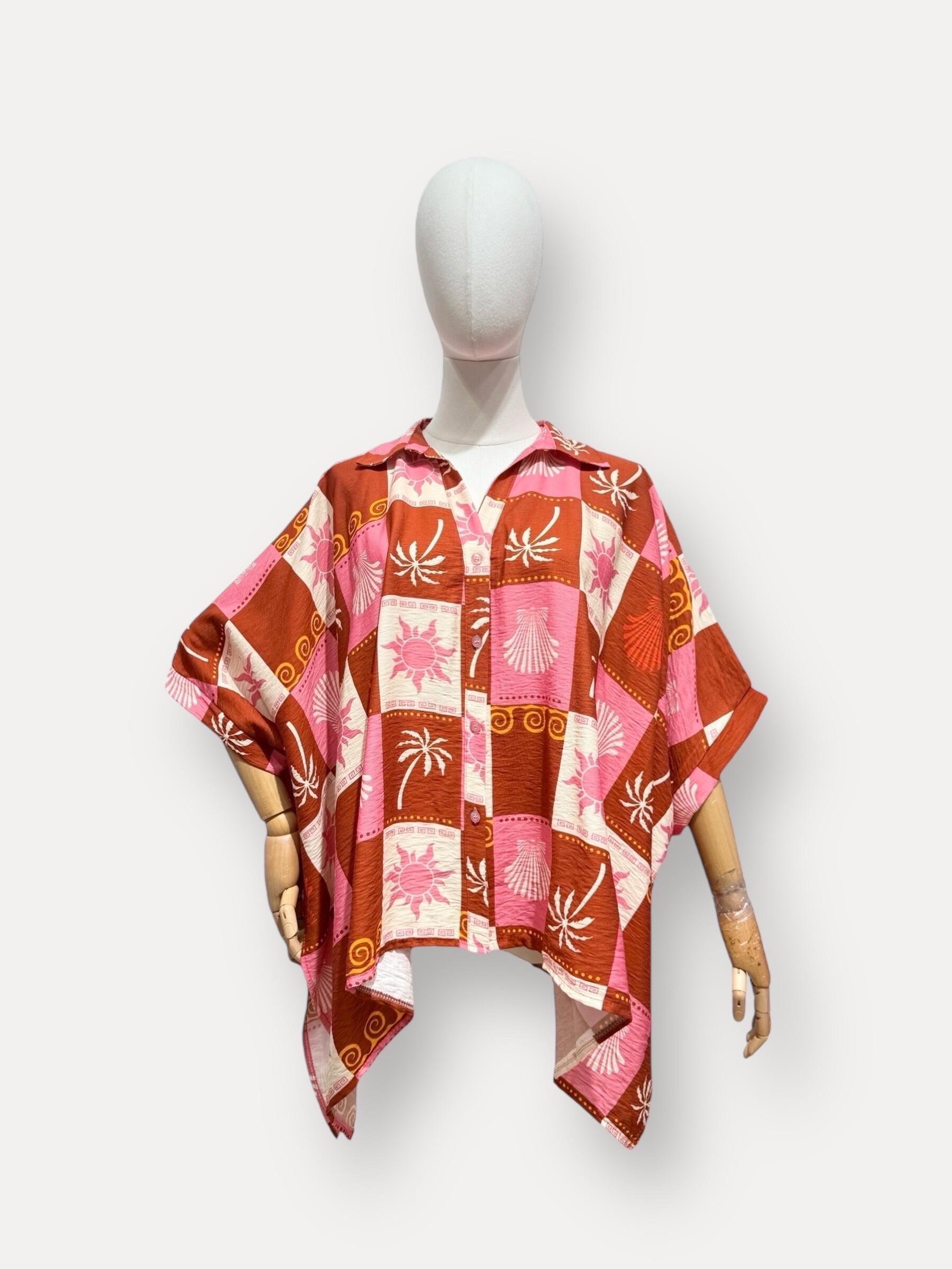 Grossista L'ESSENTIEL - Atmosfera da camicia estiva con maniche corte con sole da stampa