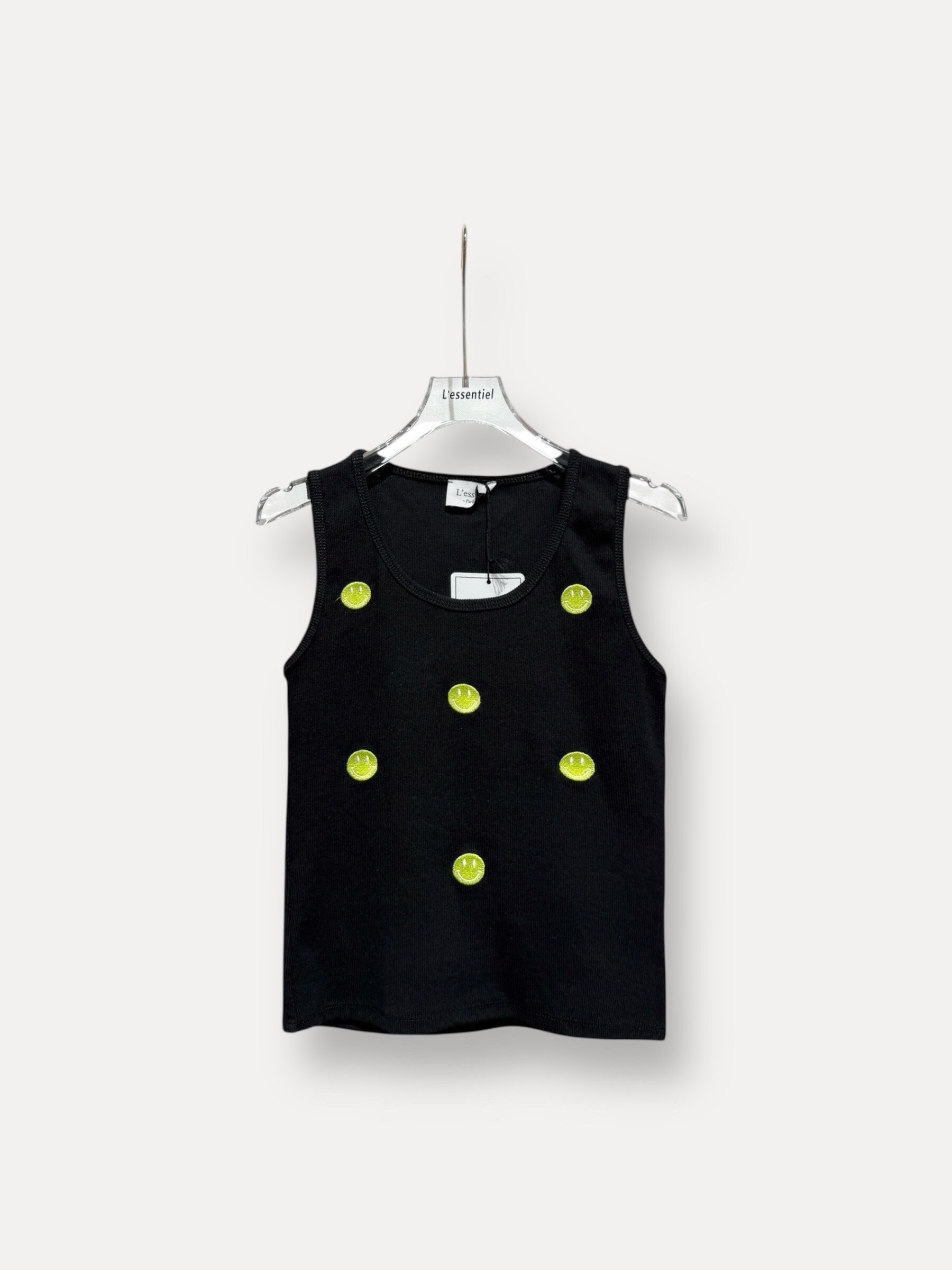 Mayorista L'ESSENTIEL - Camiseta sin mangas acanalada simple con sonrisa bordada colorida
