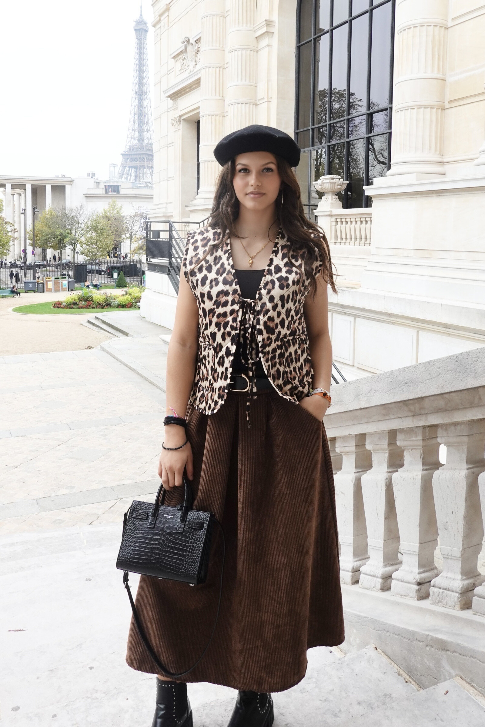 Mayorista L'ESSENTIEL - Chaleco sin mangas con lazo abierto y estampado de leopardo SOFIA