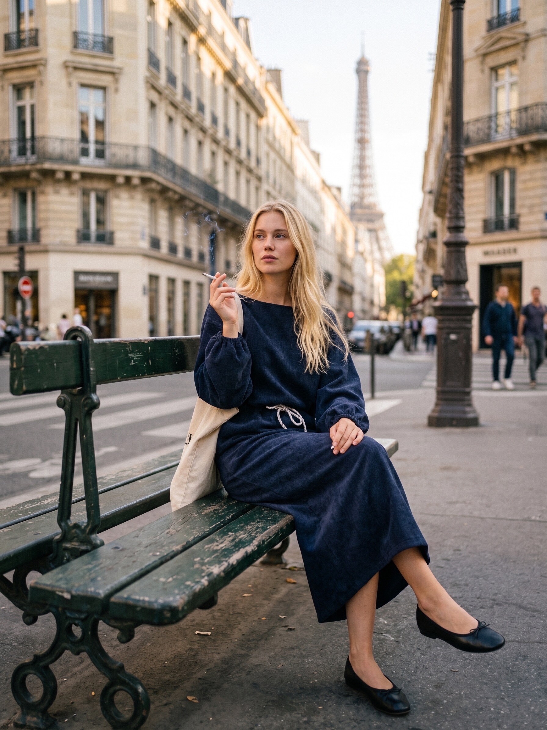 Grossiste L'ESSENTIEL - Jupe Taille Haute Longue Avec Liens Ajustable Deux Poches En Velours