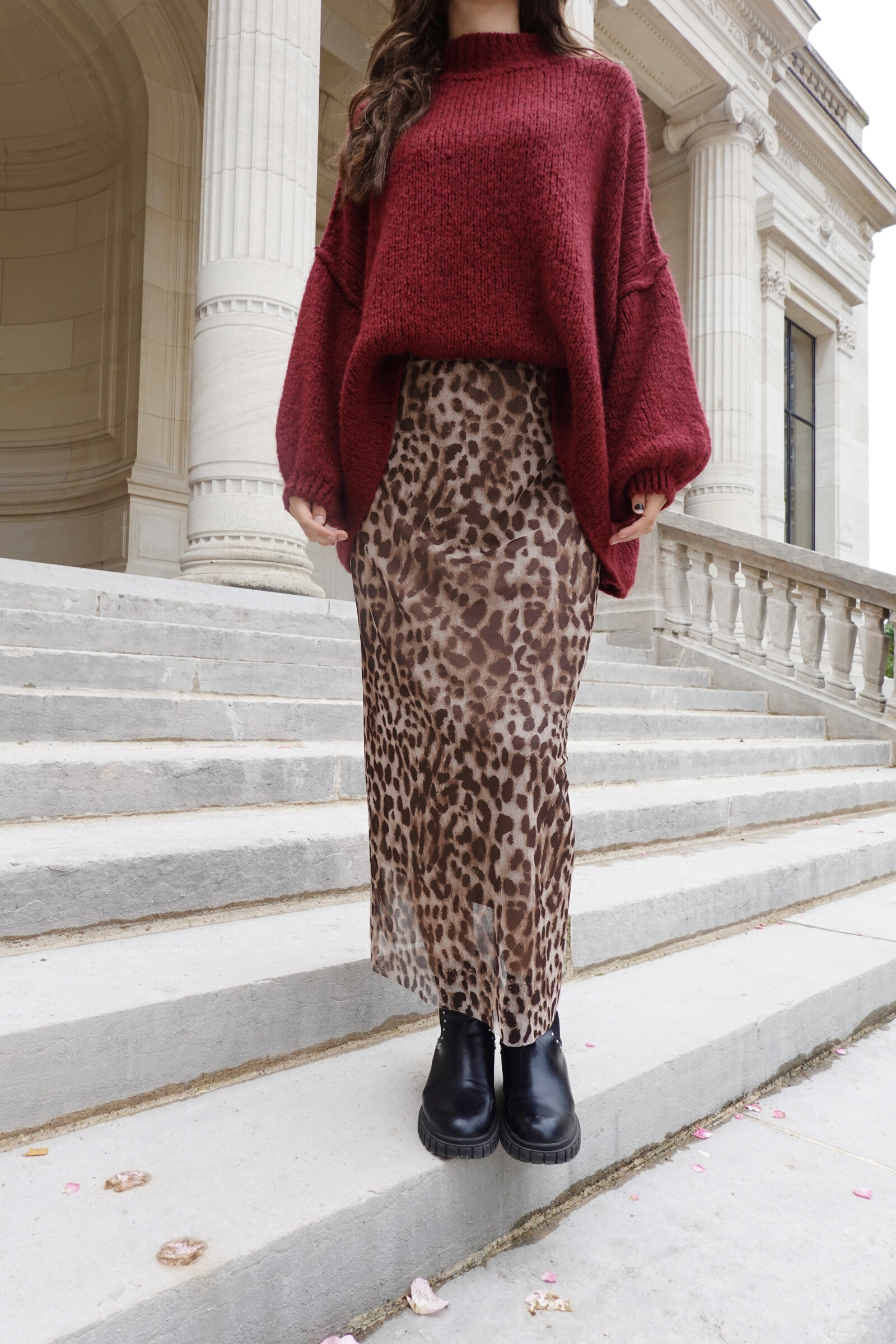 Grossiste L'ESSENTIEL - Jupe KAYLA Longue Droite En Mousseline À Motif Léopard